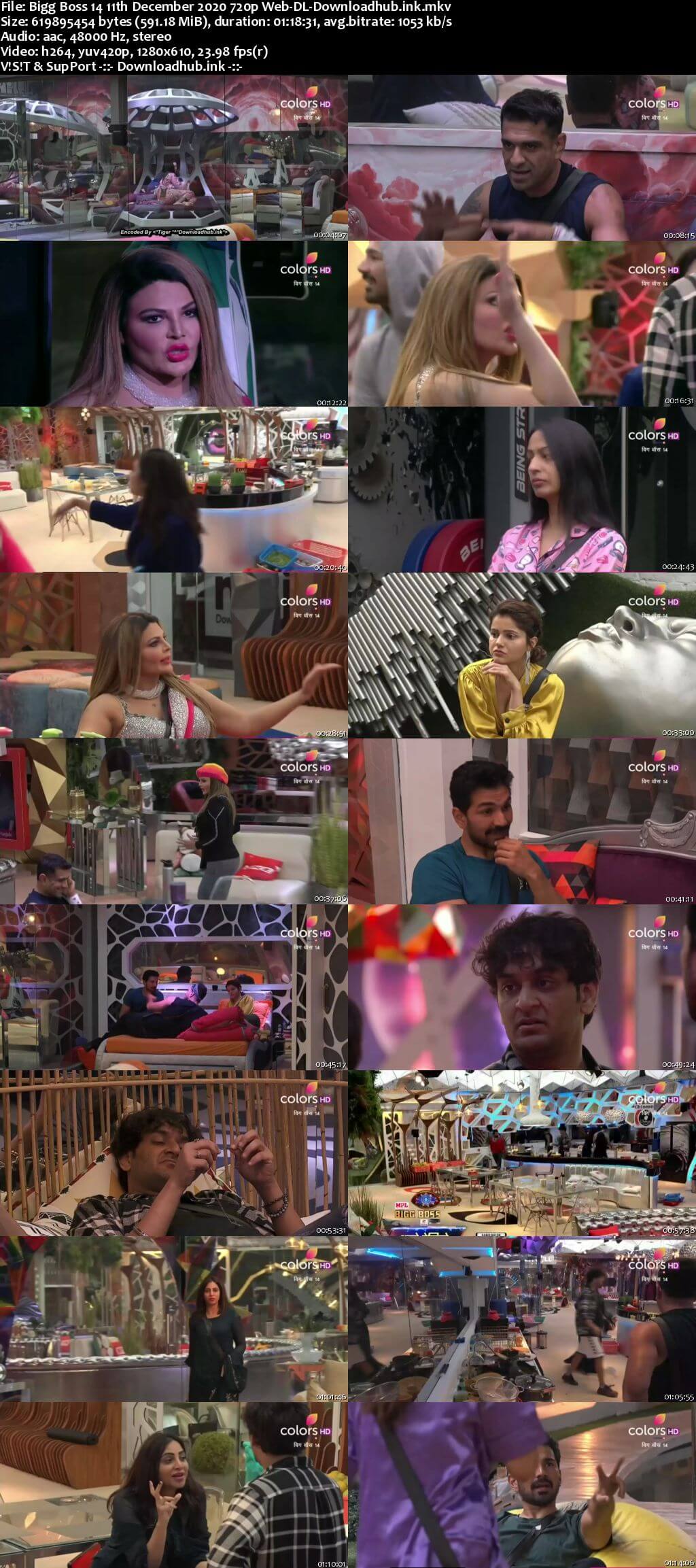 Bigg Boss 14 11th December 2020 Episode 69 720p 480p Web-DL