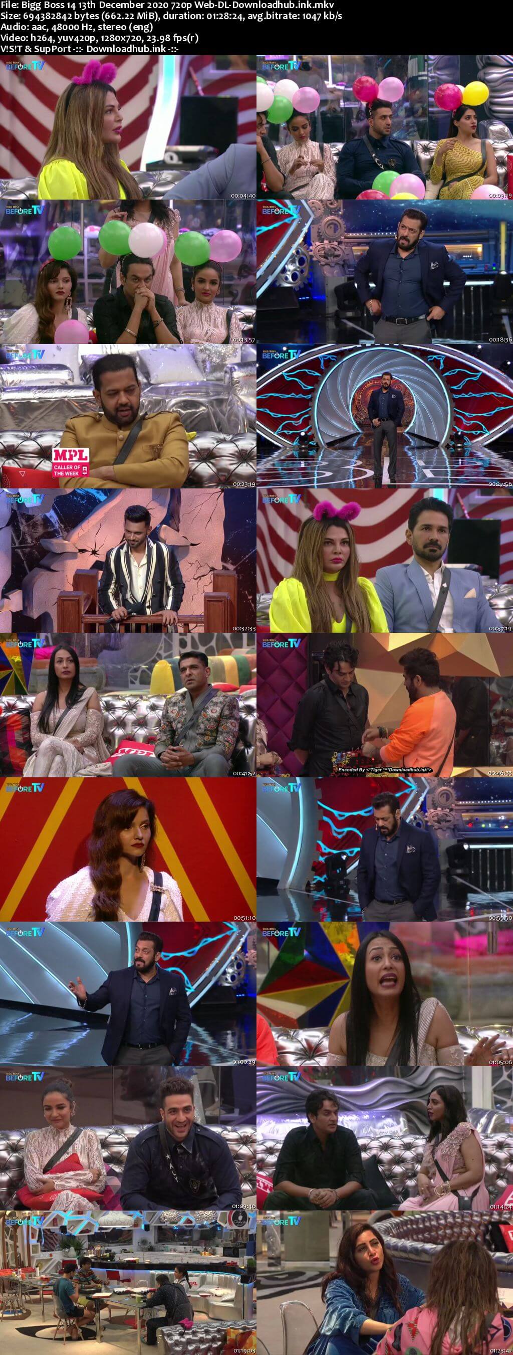 Bigg Boss 14 13th December 2020 Episode 71 720p 480p Web-DL