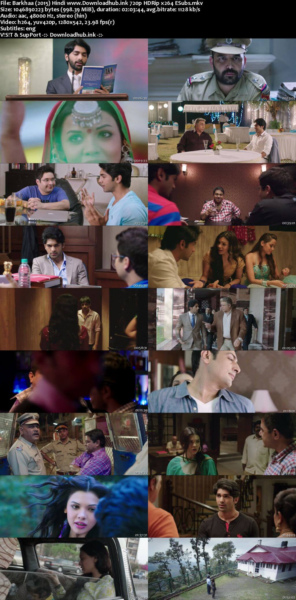 Barkhaa 2015 Hindi 720p HDRip ESubs