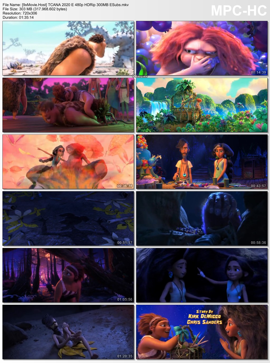 The Croods A New Age 2021 English 480p HDRip x264 300MB ESubs