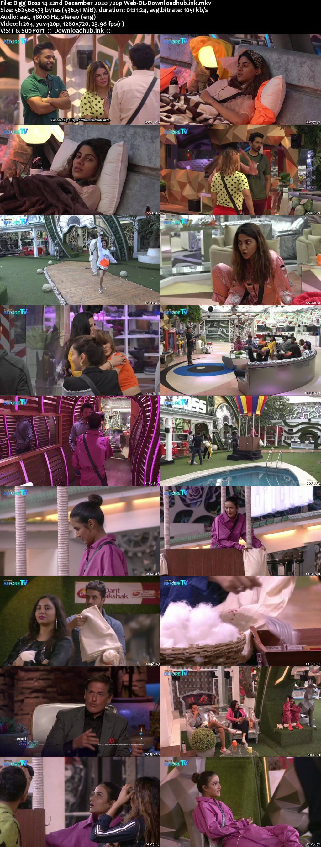 Bigg Boss 14 22nd December 2020 Episode 80 720p 480p Web-DL