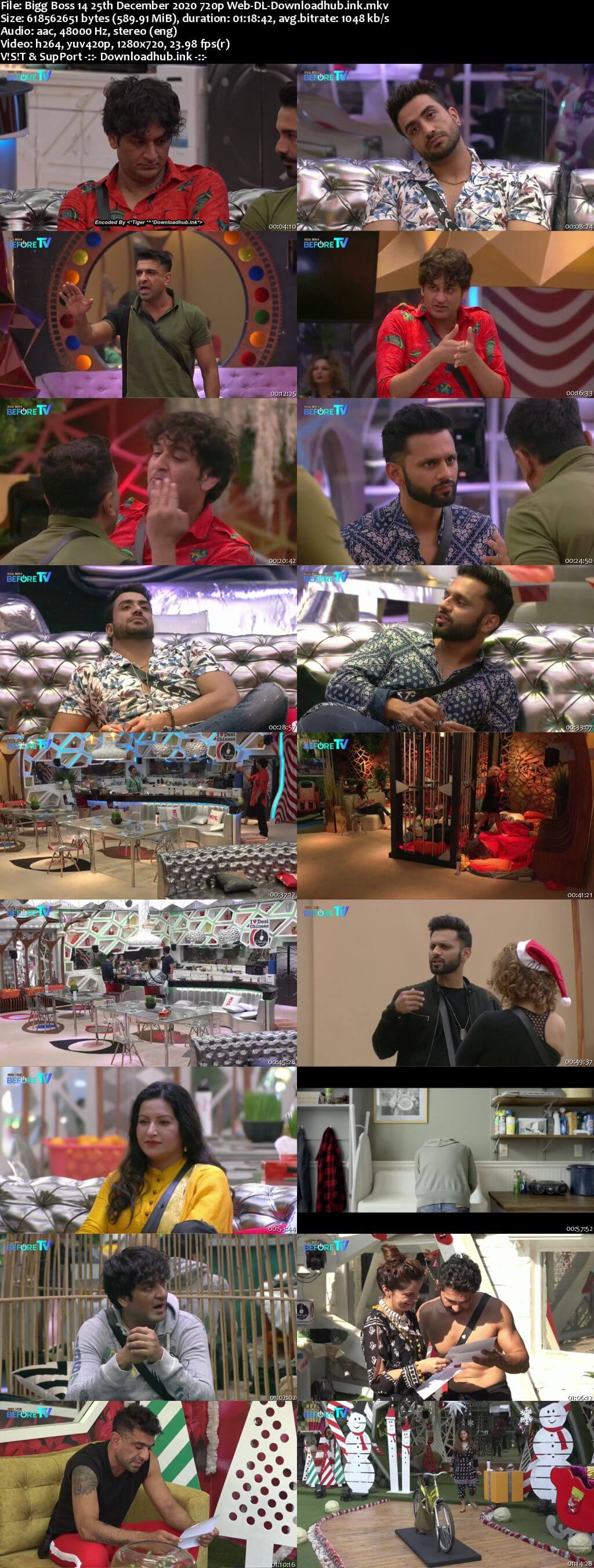 Bigg Boss 14 25th December 2020 Episode 83 720p 480p Web-DL