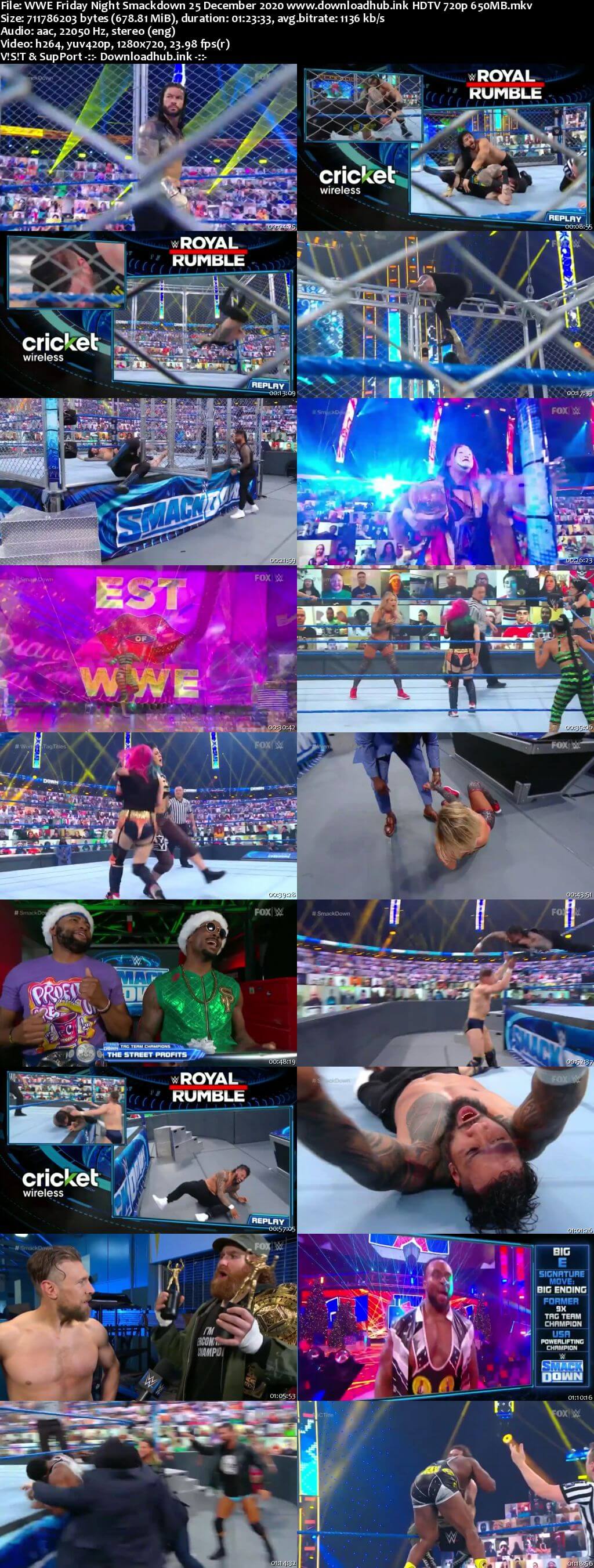 WWE Friday Night Smackdown 25th December 2020 720p 300MB HDTV 480p