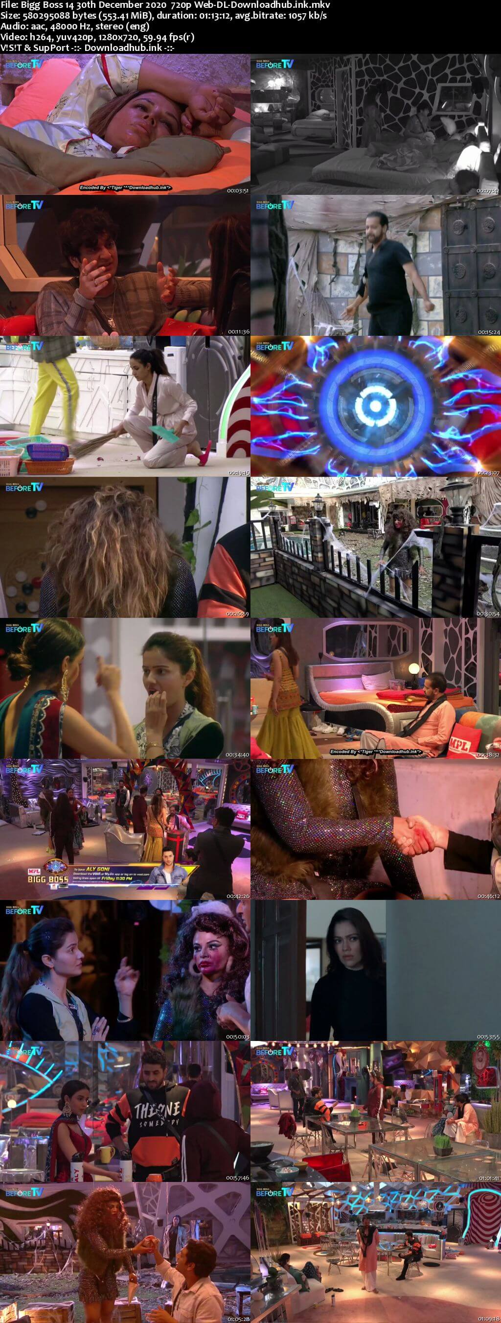 Bigg Boss 14 30th December 2020 Episode 88 720p 480p Web-DL