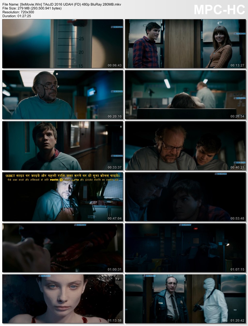 The Autopsy of Jane Doe 2016 UNRATED Dual Audio Hindi 480p BluRay x264 300MB