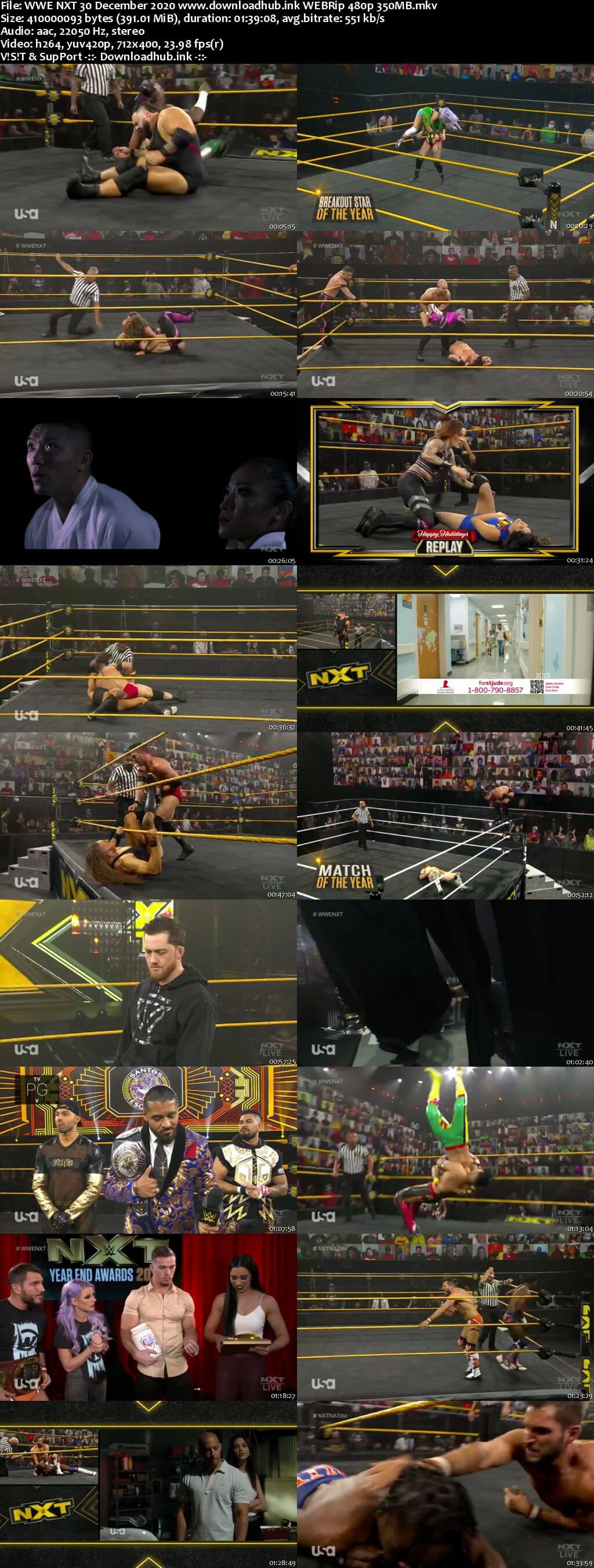 WWE NXT 30th December 2020 350MB HDTV 480p