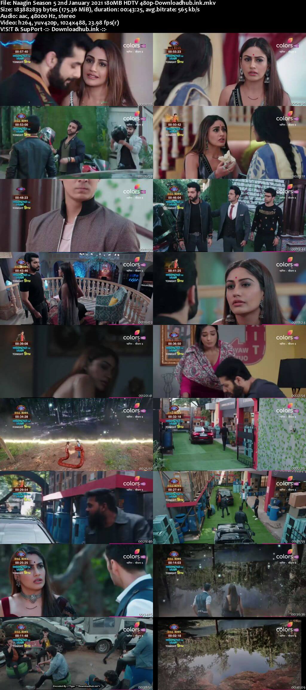 Naagin Season 5 2nd January 2021 180MB HDTV 480p