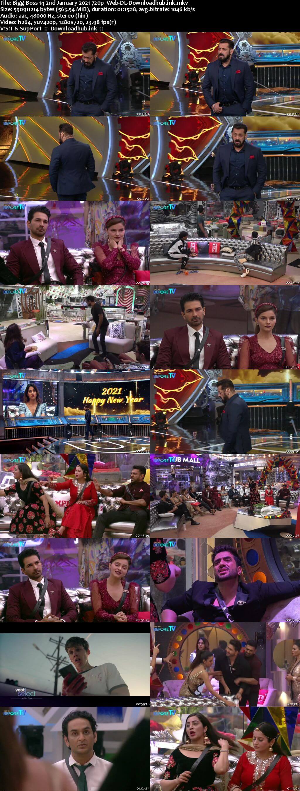 Bigg Boss 14 2nd January 2021 Episode 91 720p 480p Web-DL