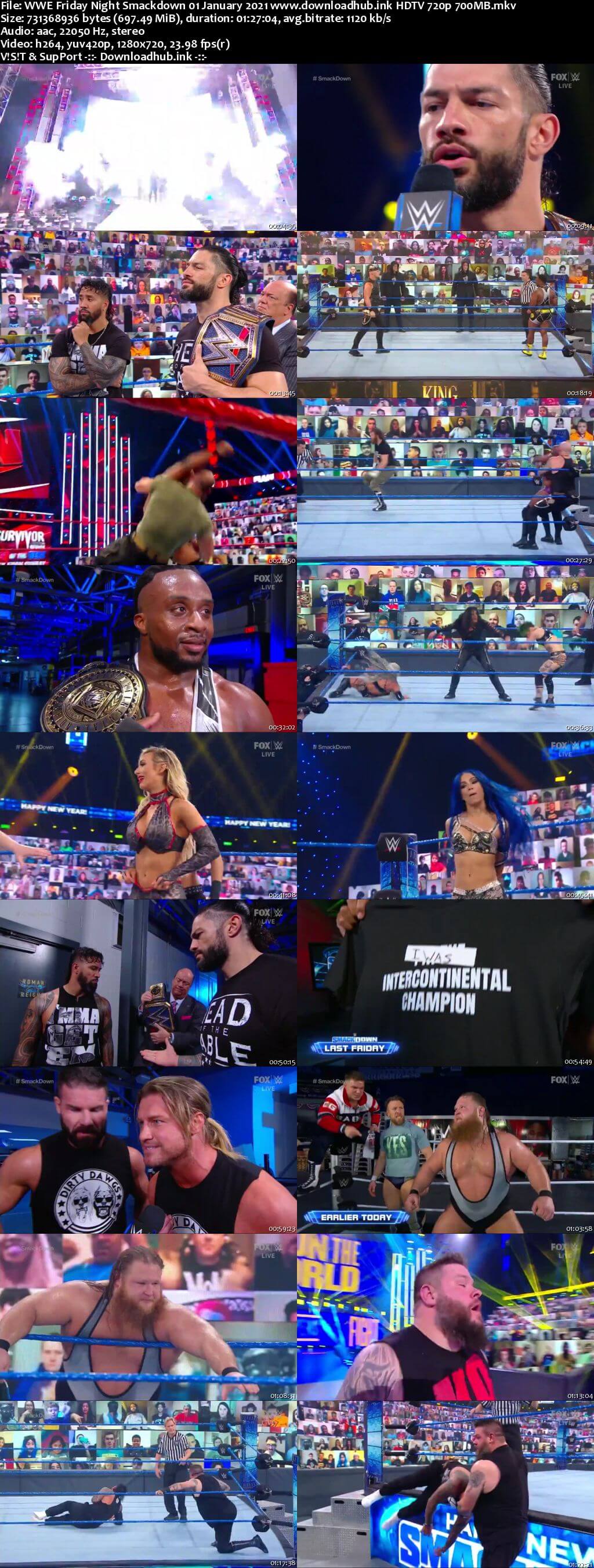 WWE Friday Night Smackdown 1st January 2021 720p 300MB HDTV 480p