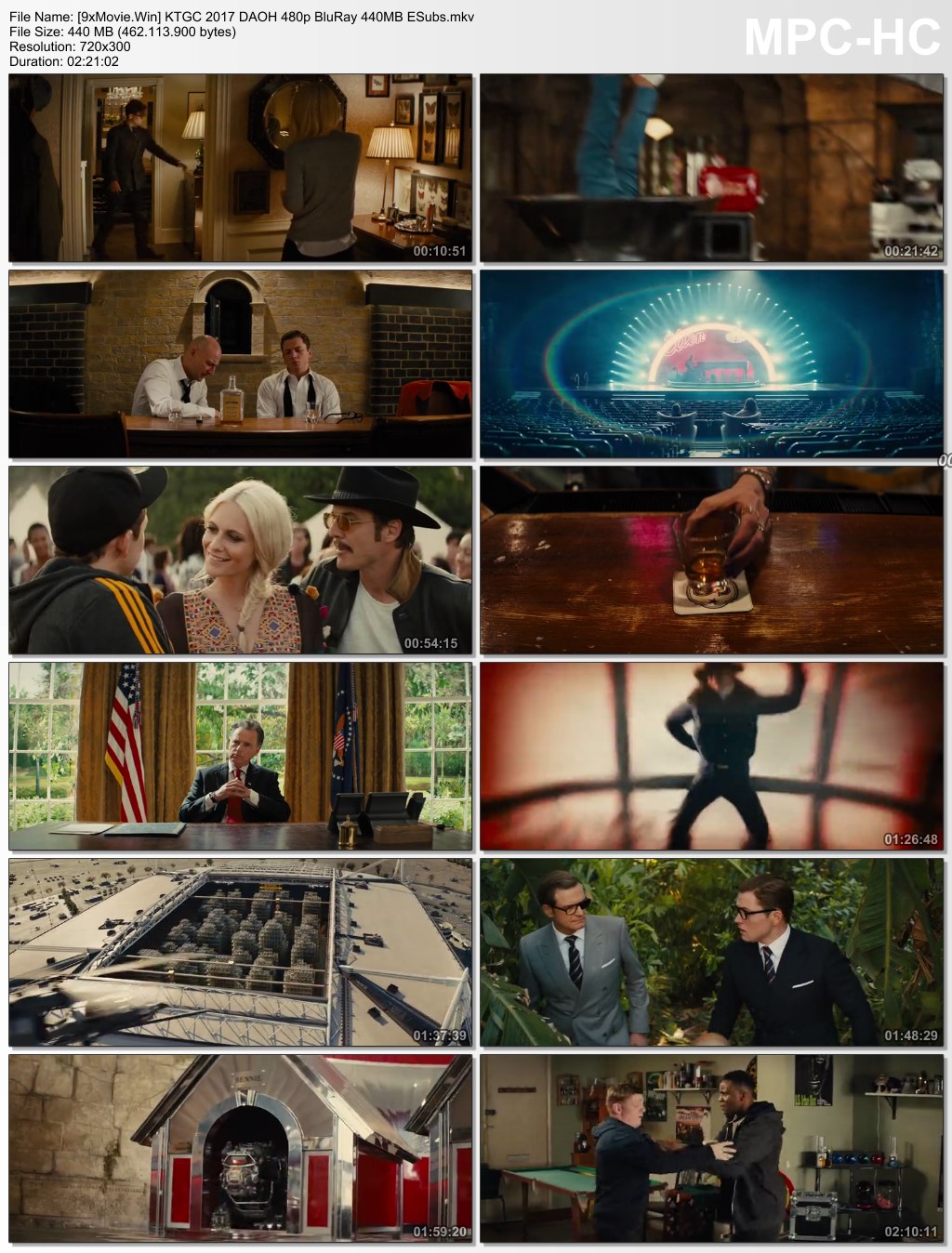 Kingsman The Golden Circle 2017 Dual Audio ORG Hindi 480p BluRay 440MB ESubs