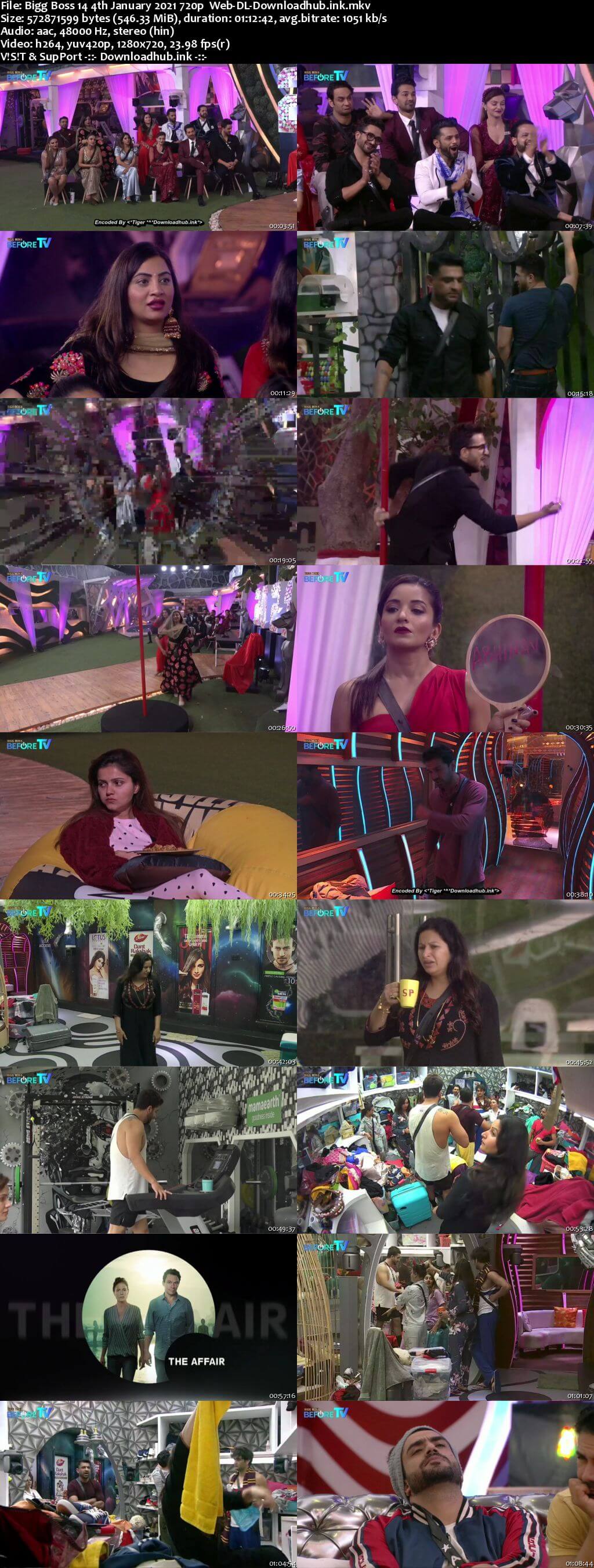 Bigg Boss 14 4th January 2021 Episode 93 720p 480p Web-DL