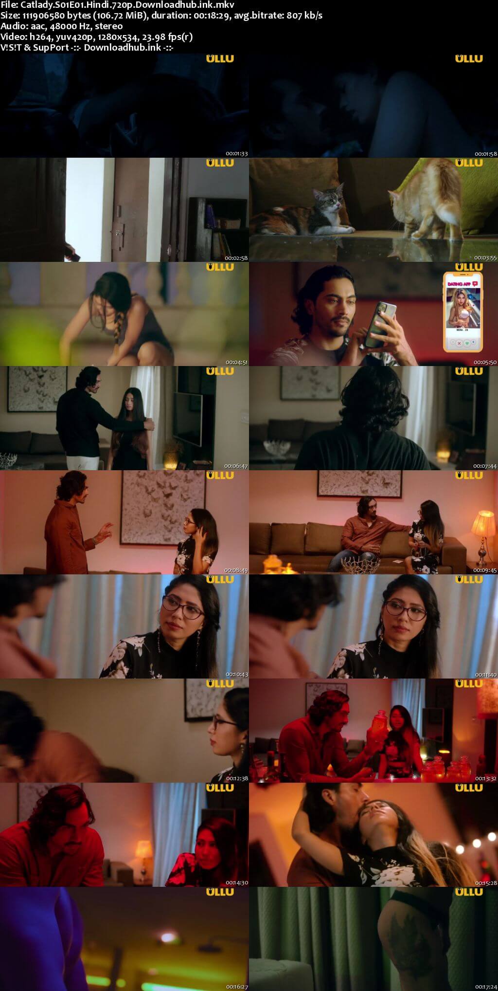 Catlady 2021 Hindi S01 ULLU WEB Series 720p HDRip x264