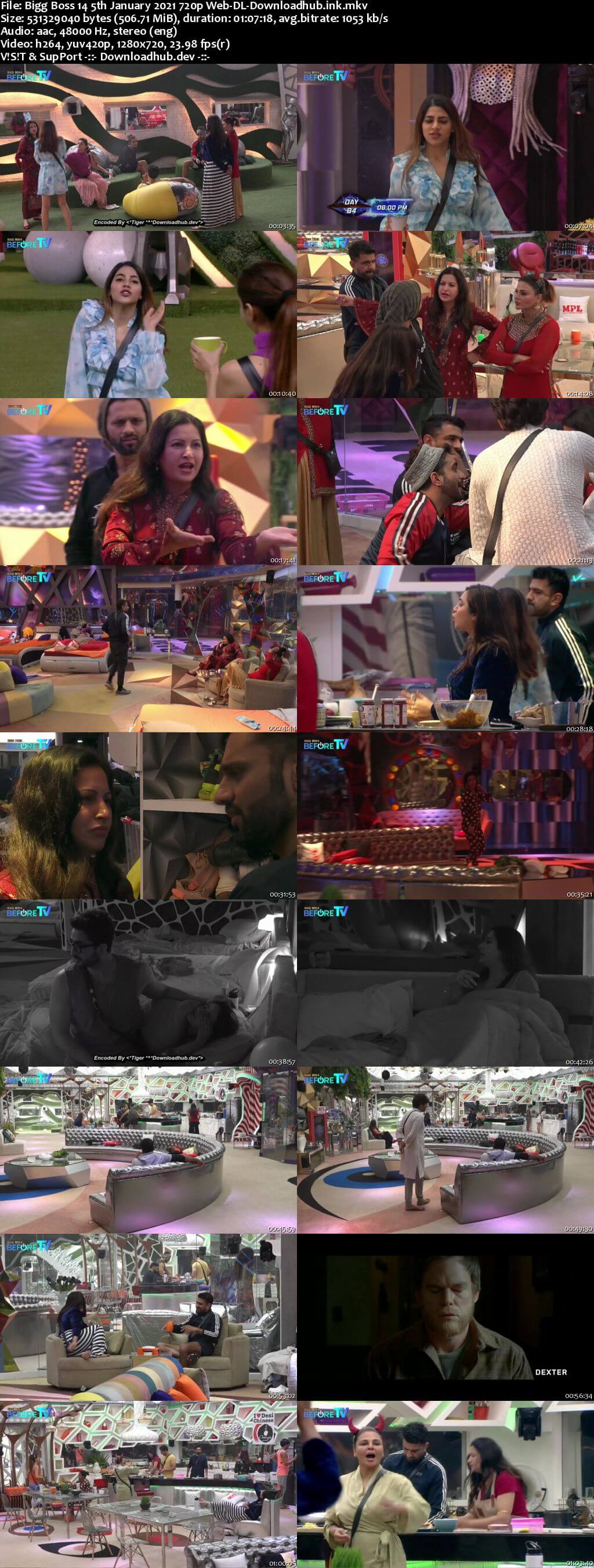 Bigg Boss 14 5th January 2021 Episode 94 720p 480p Web-DL