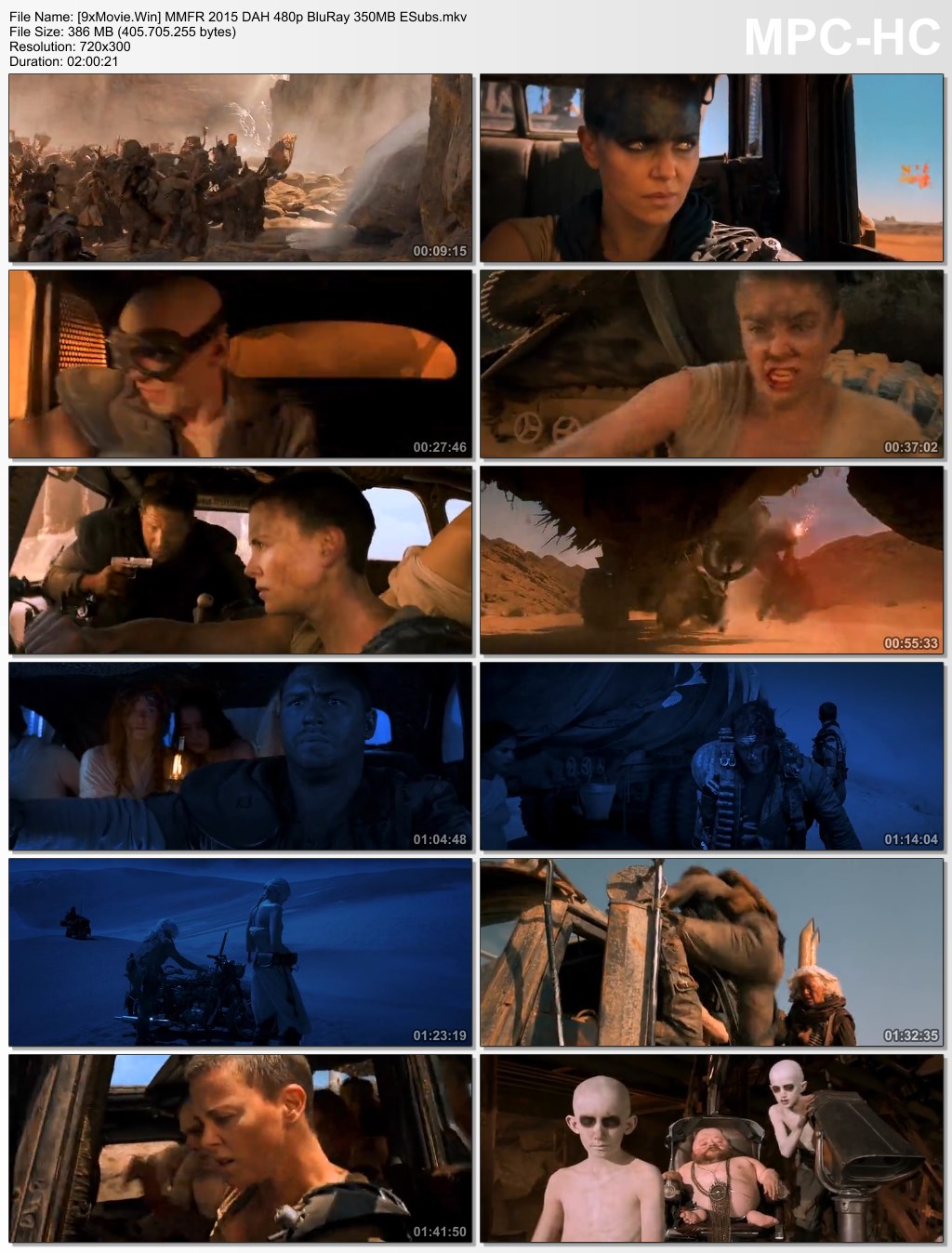 Mad Max Fury Road 2015 Dual Audio Hindi 480p BluRay x264 350MB ESubs