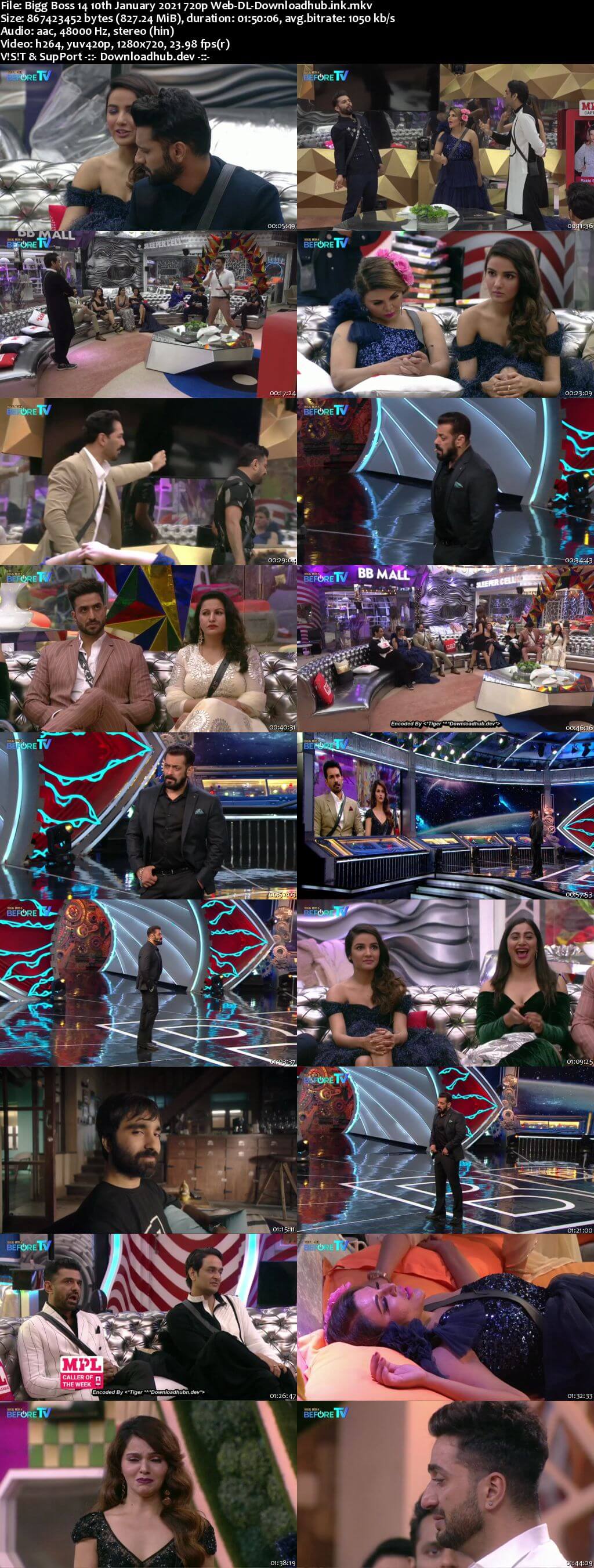 Bigg Boss 14 10th January 2021 Episode 99 720p 480p Web-DL