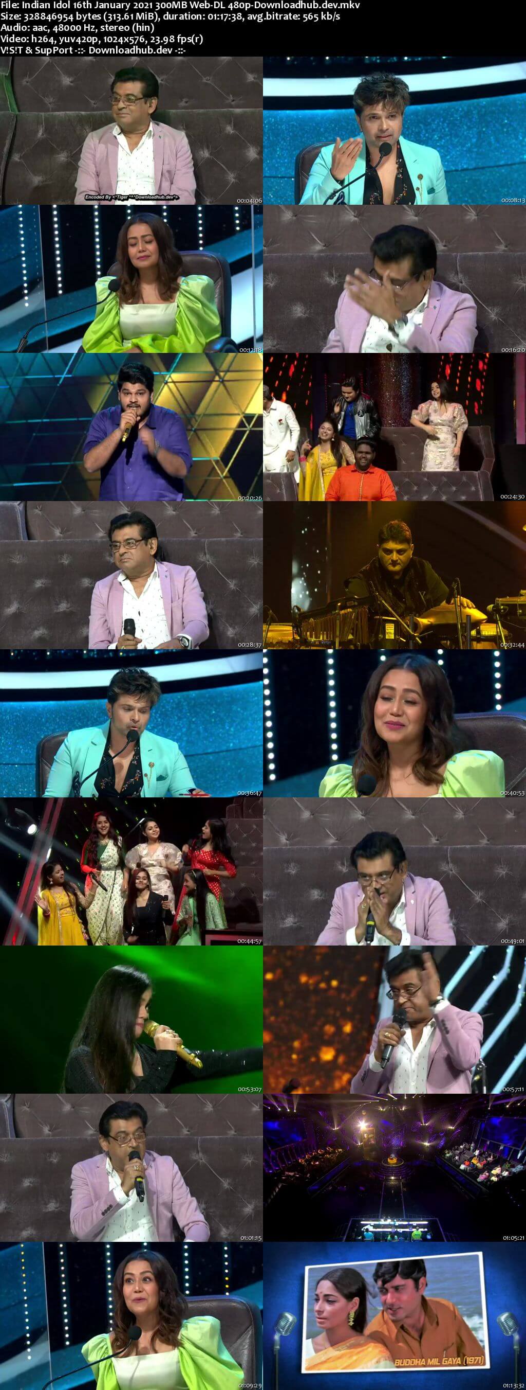 Indian Idol 16 January 2021 Episode 15 Web-DL 480p