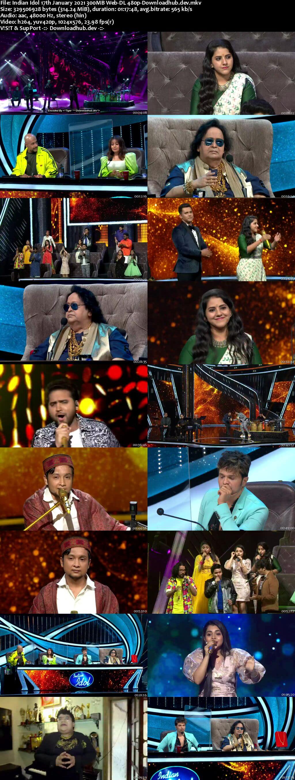 Indian Idol 17 January 2021 Episode 16 Web-DL 480p