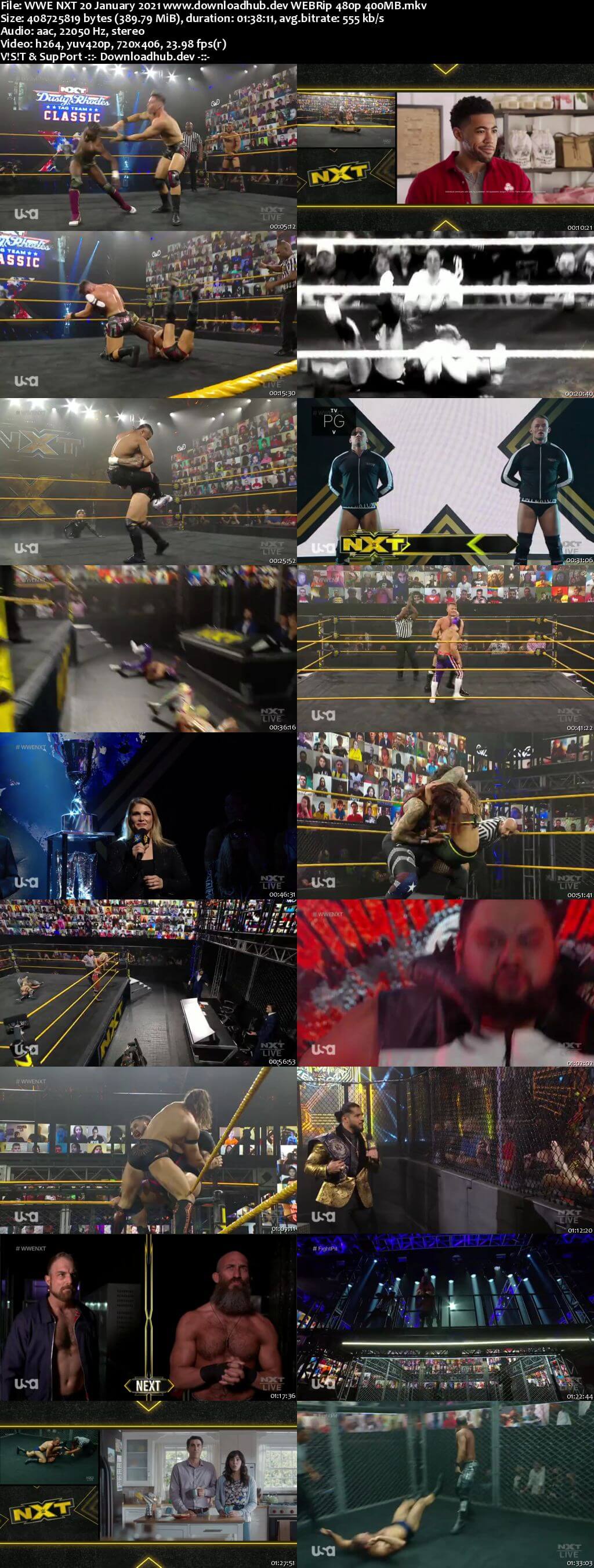 WWE NXT 20th January 2021 400MB HDTV 480p