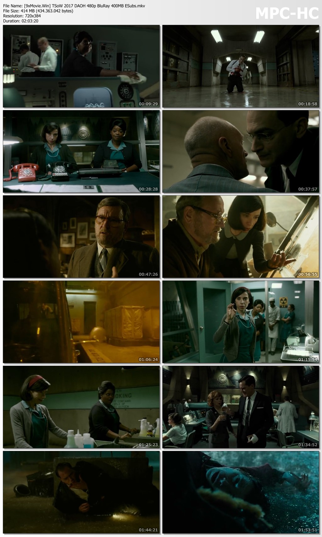 The Shape of Water 2017 Dual Audio ORG Hindi 480p BluRay x264 400MB ESubs