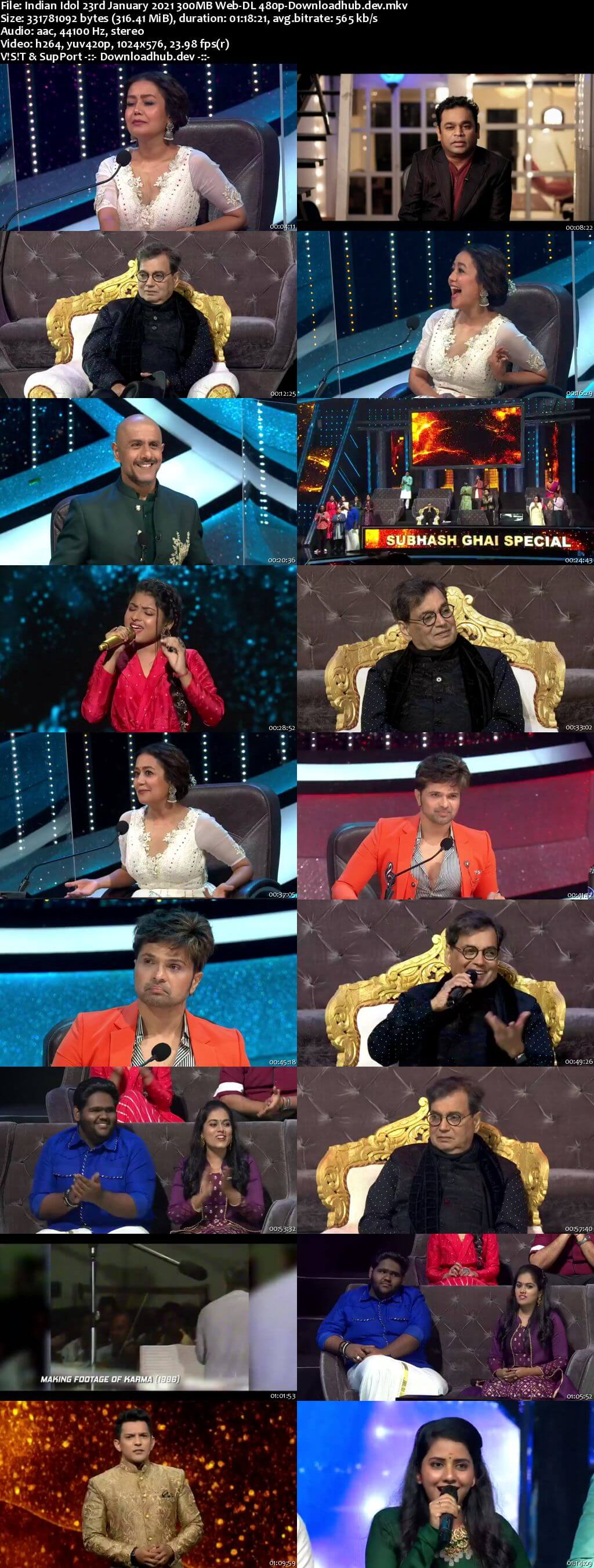 Indian Idol 23 January 2021 Episode 17 Web-DL 480p