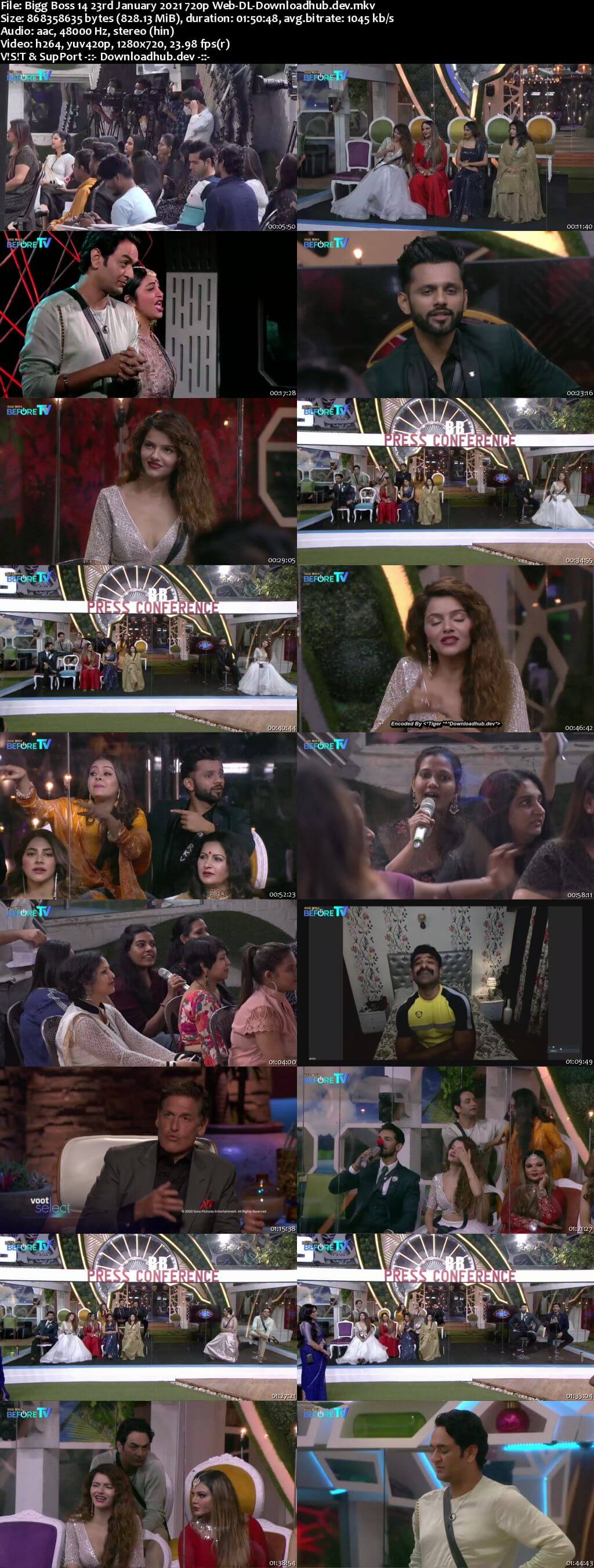 Bigg Boss 14 23rd January 2021 Episode 112 720p 480p Web-DL