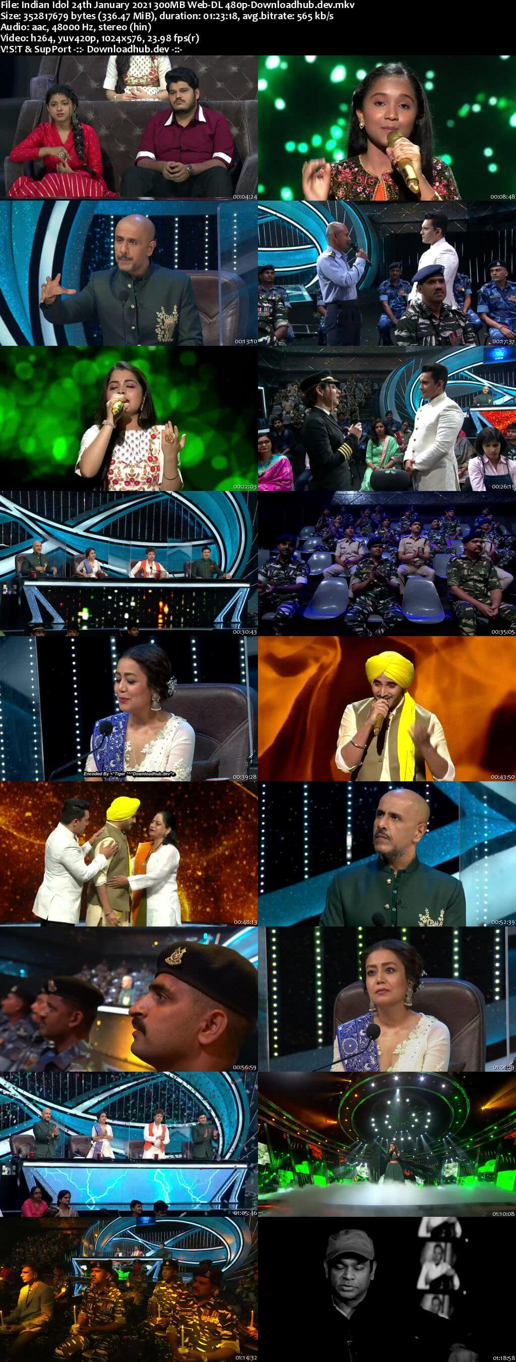 Indian Idol 24 January 2021 Episode 18 Web-DL 480p