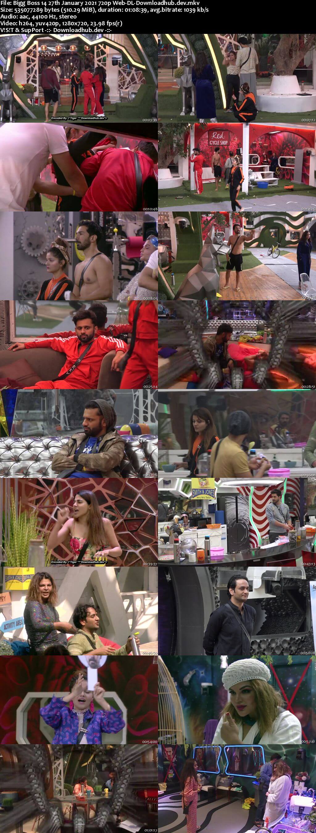 Bigg Boss 14 27th January 2021 Episode 116 720p 480p Web-DL