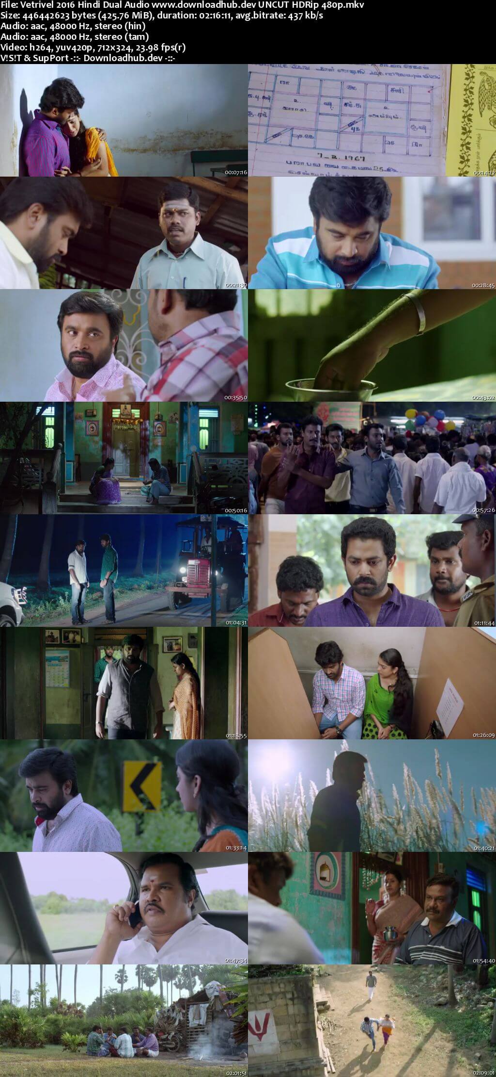 Vetrivel 2016 Hindi Dual Audio 400MB UNCUT HDRip 480p