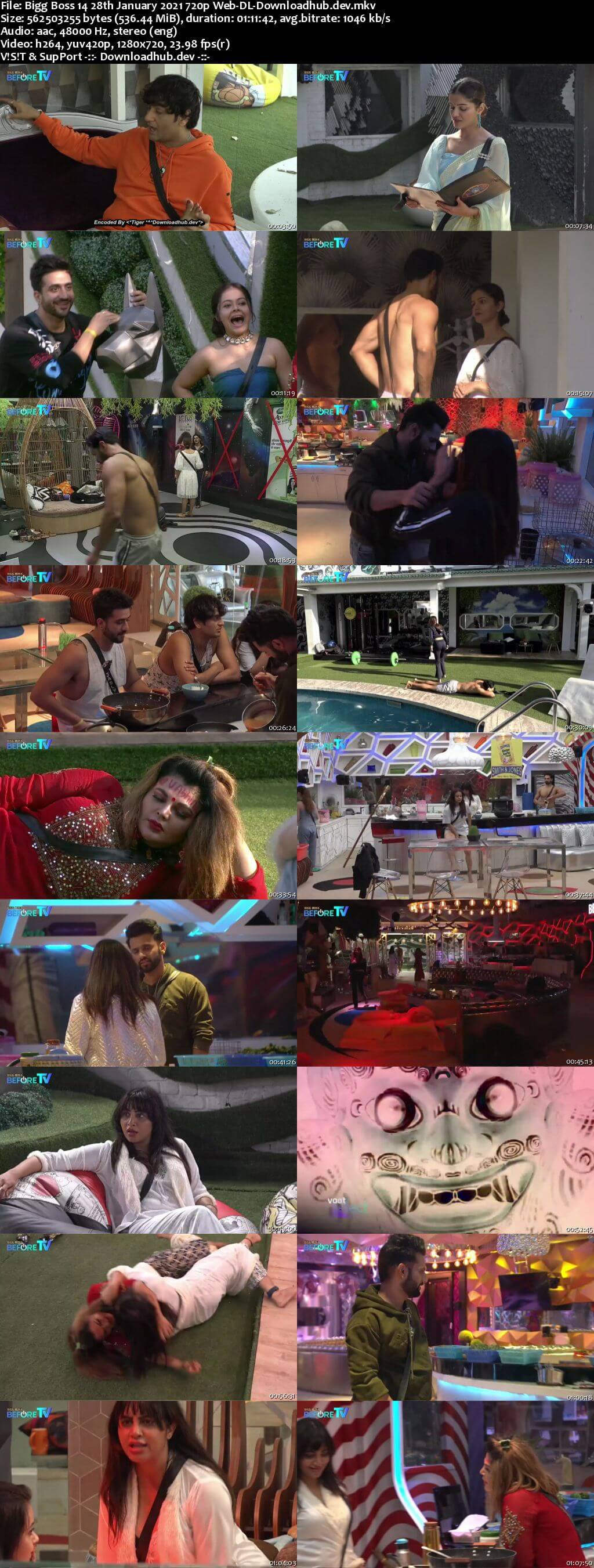 Bigg Boss 14 28th January 2021 Episode 117 720p 480p Web-DL