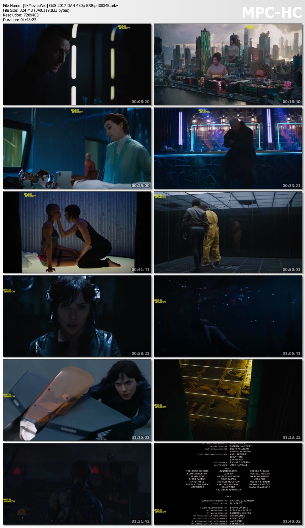 Ghost in the Shell 2017 Dual Audio Hindi 480p BRRip x264 300MB