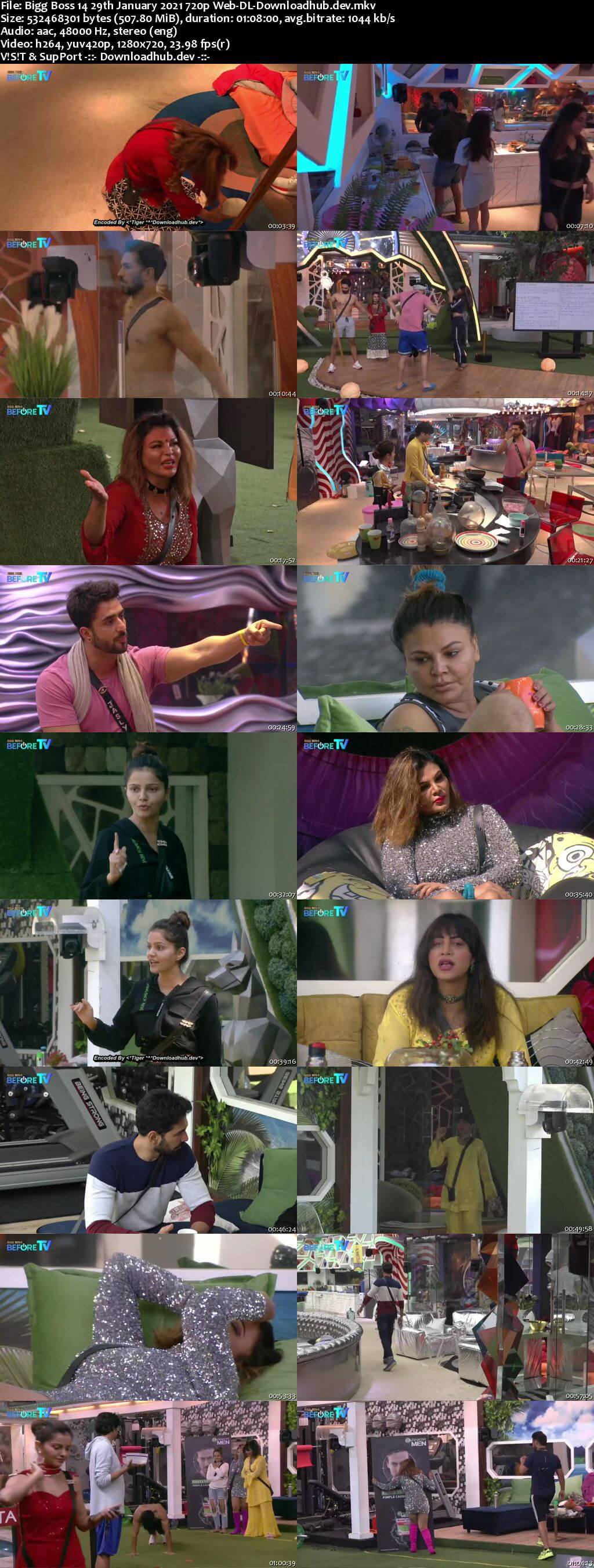 Bigg Boss 14 29th January 2021 Episode 118 720p 480p Web-DL