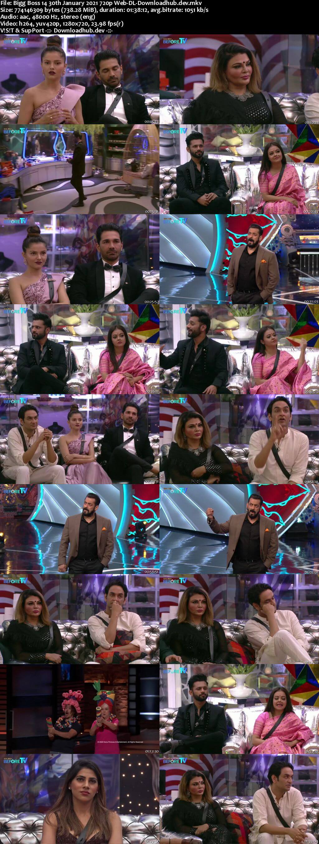 Bigg Boss 14 30th January 2021 Episode 119 720p 480p Web-DL