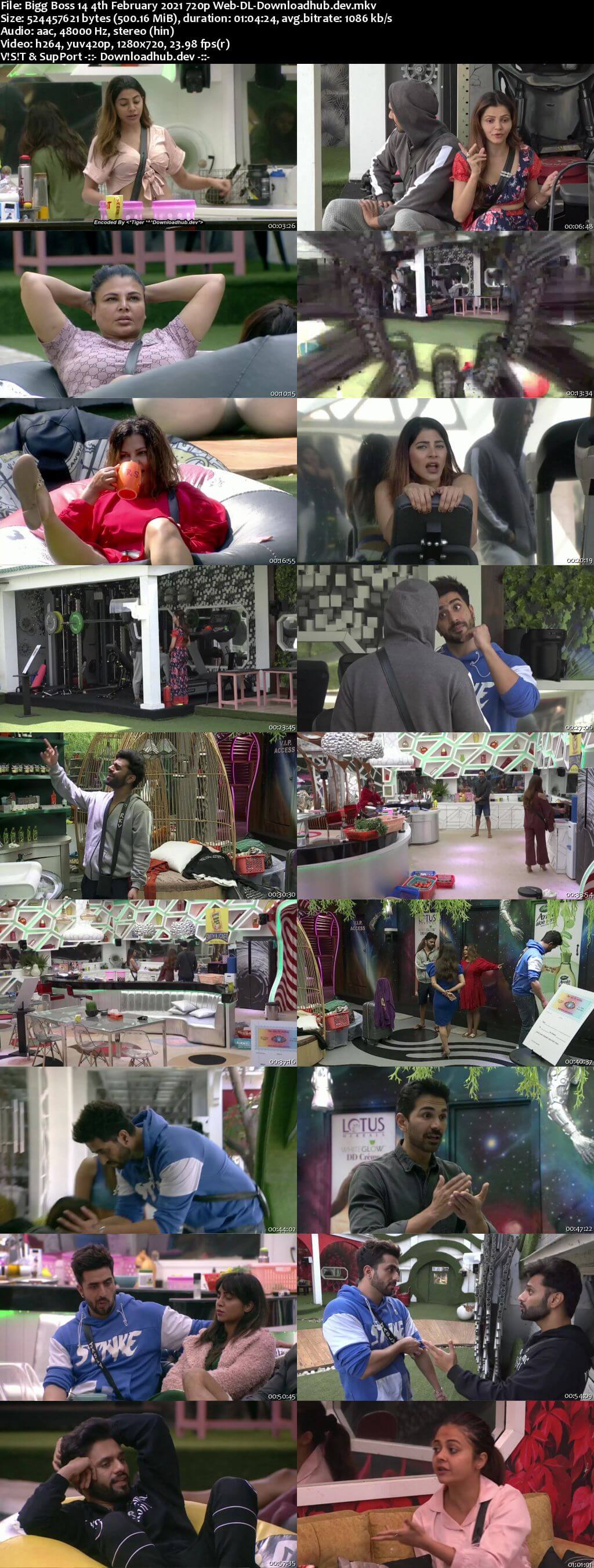 Bigg Boss 14 4th February 2021 Episode 124 720p 480p Web-DL