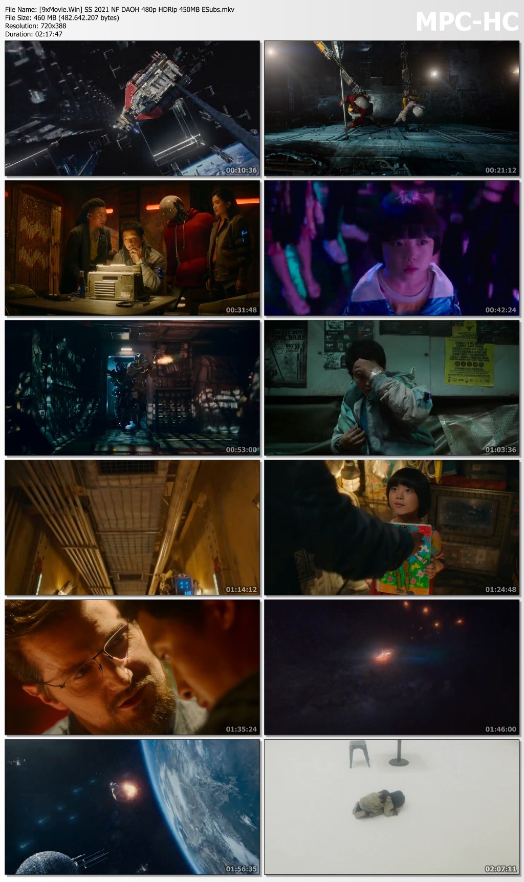 Space Sweepers 2021 Dual Audio ORG Hindi 480p HDRip x264 450MB ESubs