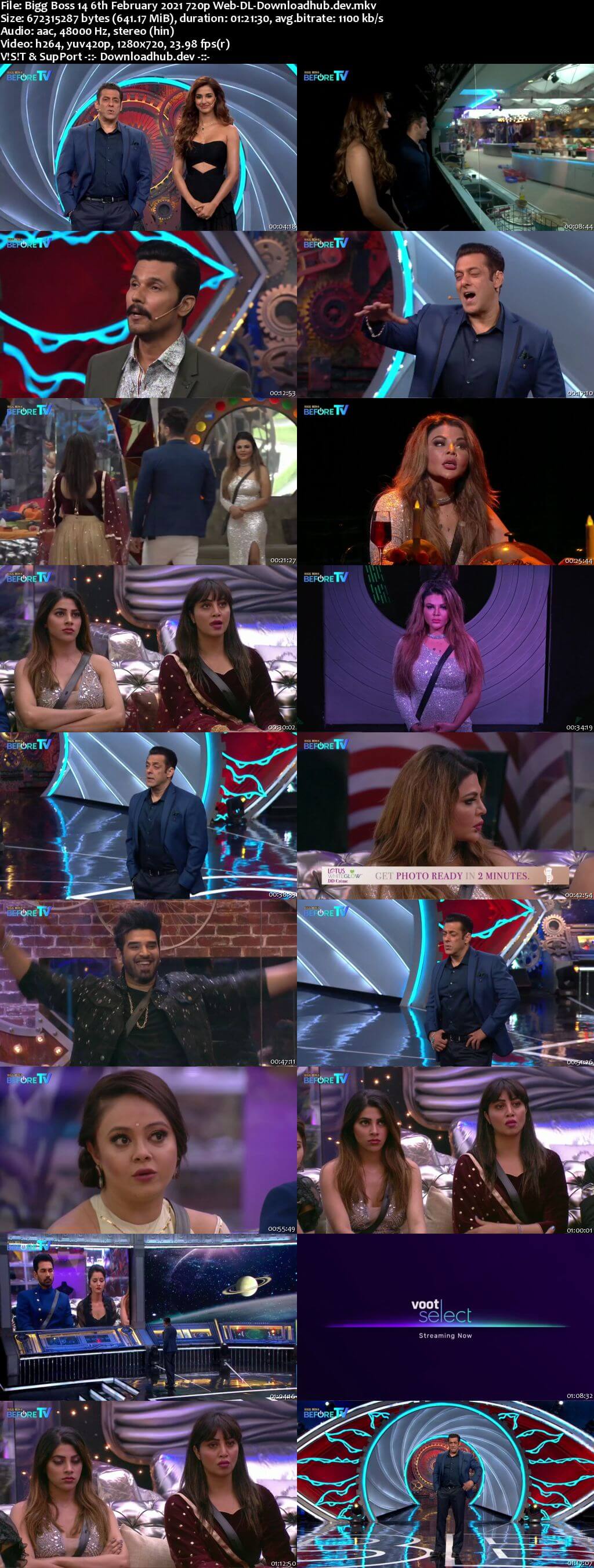 Bigg Boss 14 6th February 2021 Episode 126 720p 480p Web-DL