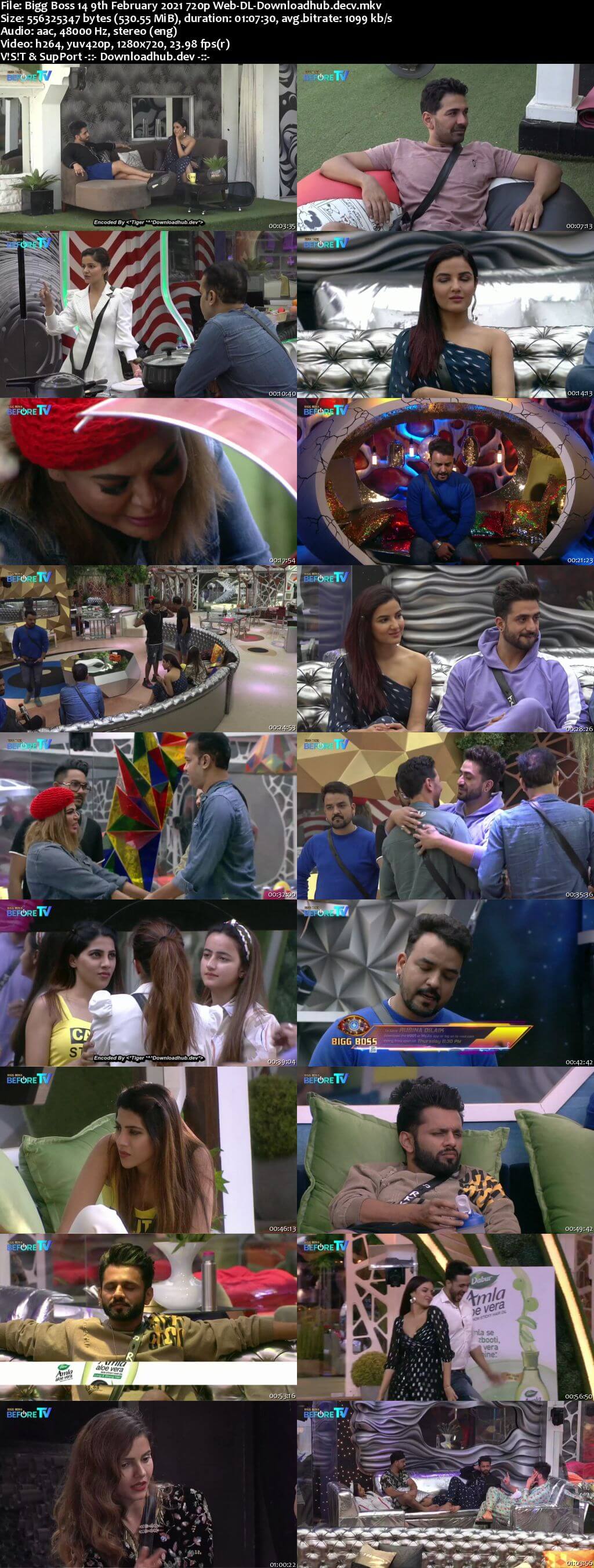 Bigg Boss 14 9th February 2021 Episode 129 720p 480p Web-DL