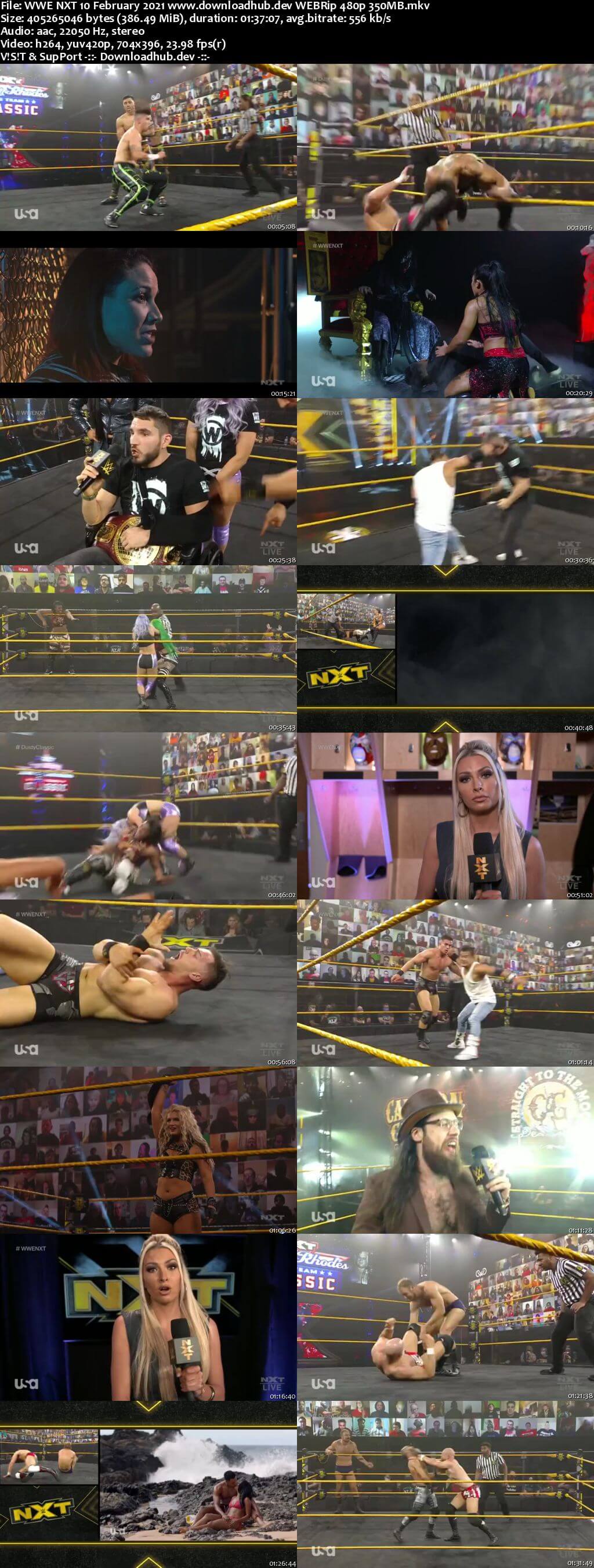 WWE NXT 10th February 2021 350MB HDTV 480p