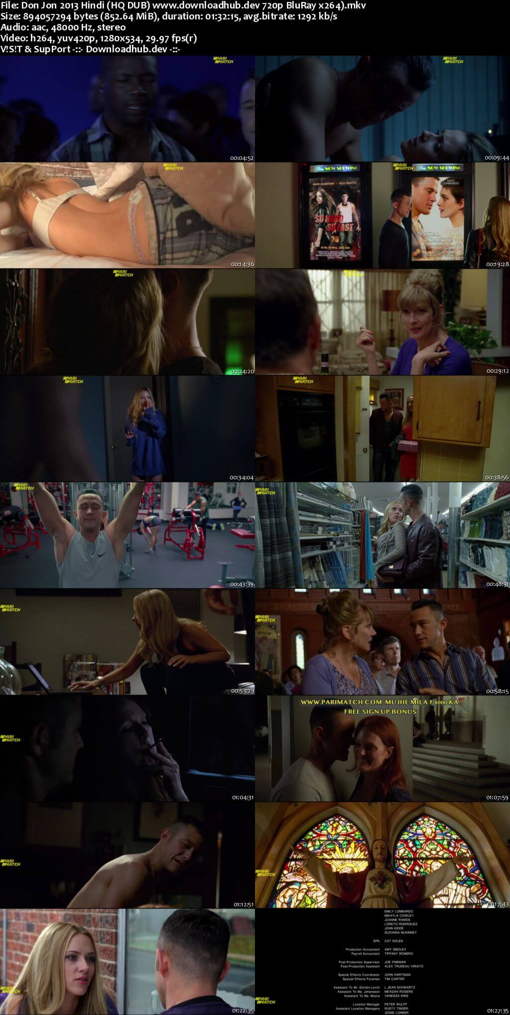 Don Jon 2013 Hindi (HQ DUB) 720p BluRay x264