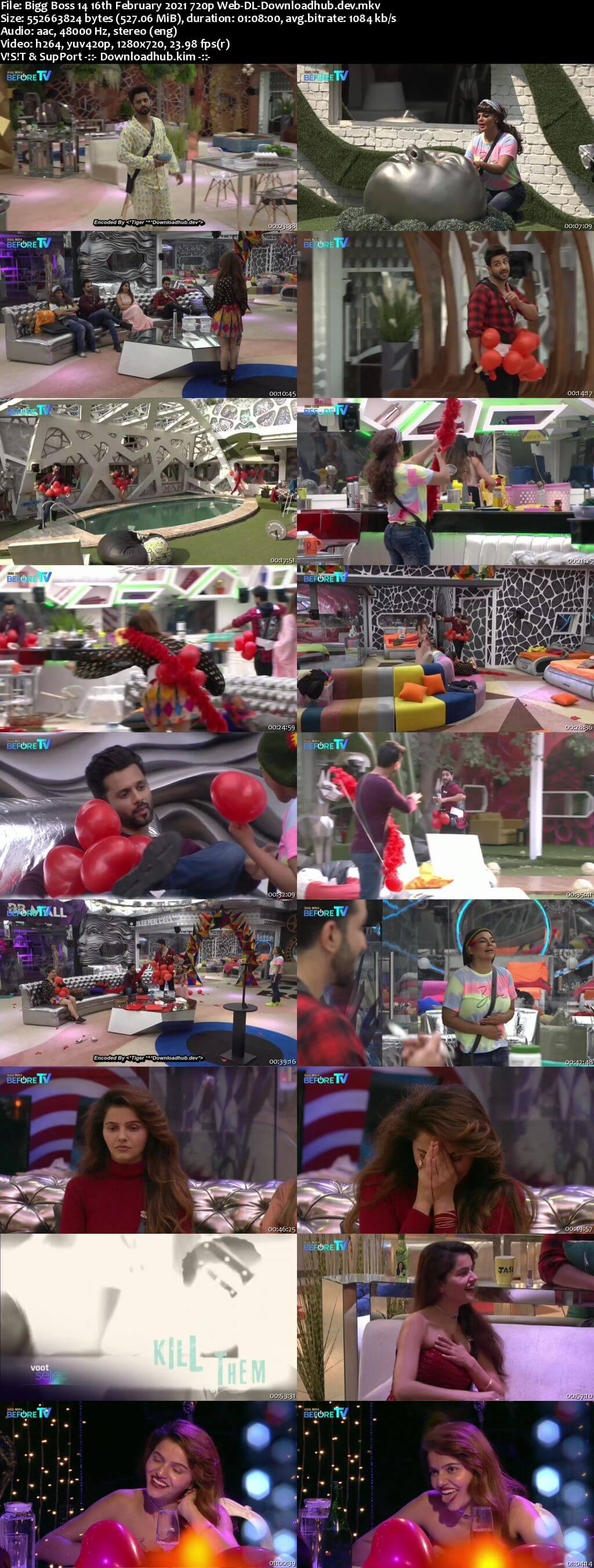 Bigg Boss 14 16th February 2021 Episode 136 720p 480p Web-DL