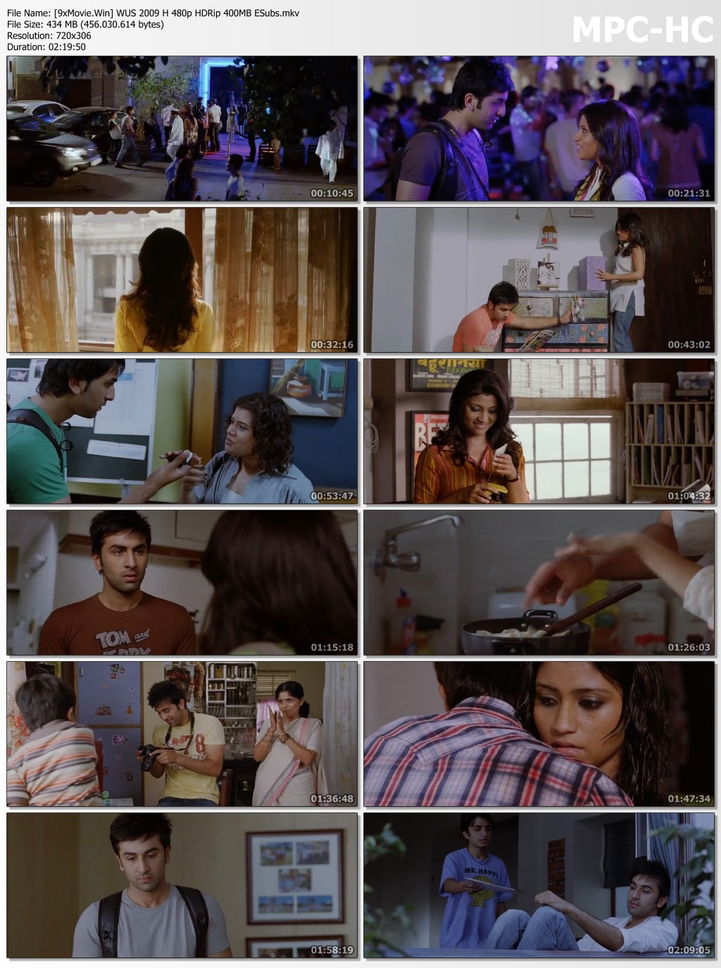 Wake Up Sid 2009 Hindi 480p HDRip x264 400MB ESubs