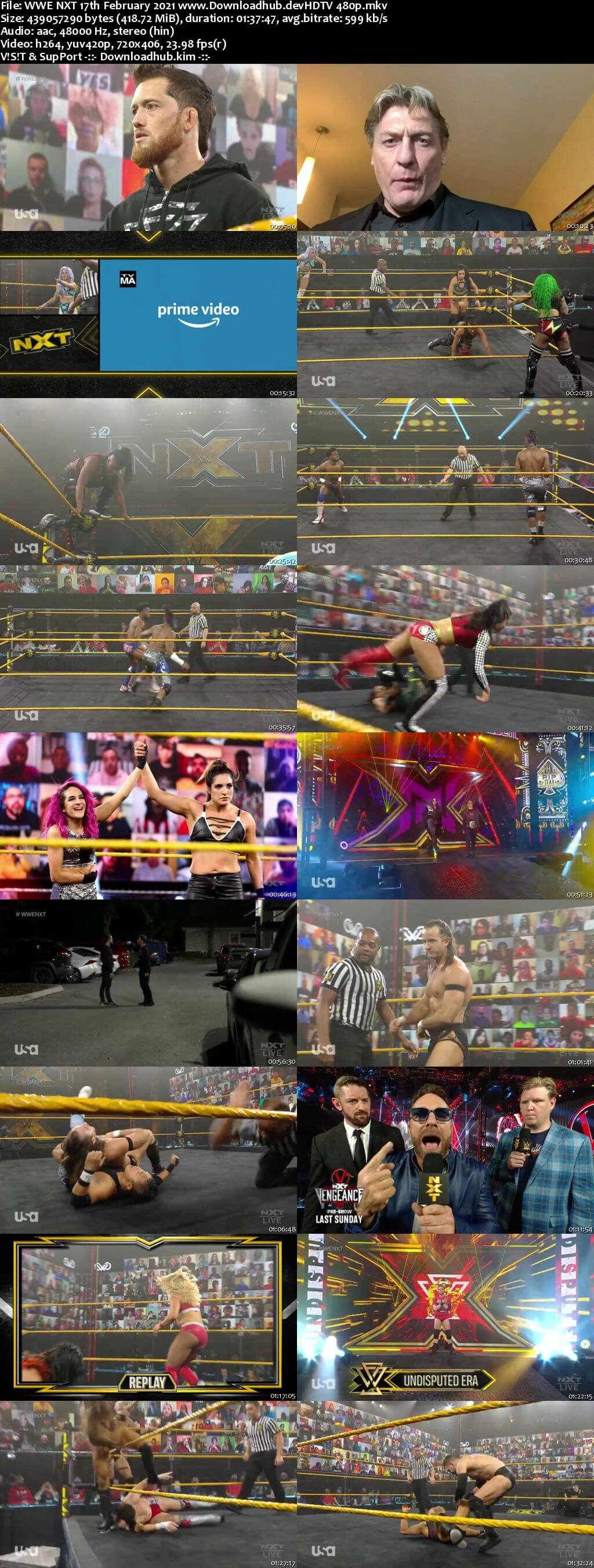 WWE NXT 17th February 2021 400MB HDTV 480p