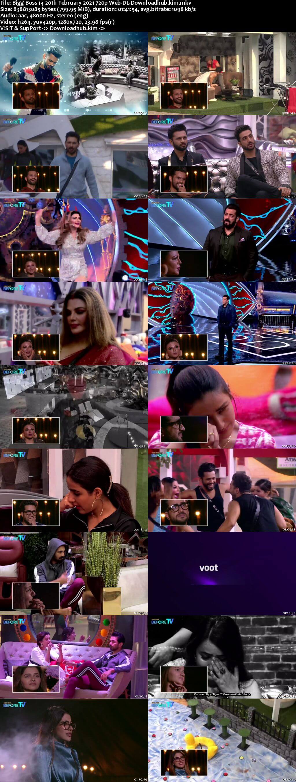 Bigg Boss 14 20th February 2021 Episode 140 720p 480p Web-DL