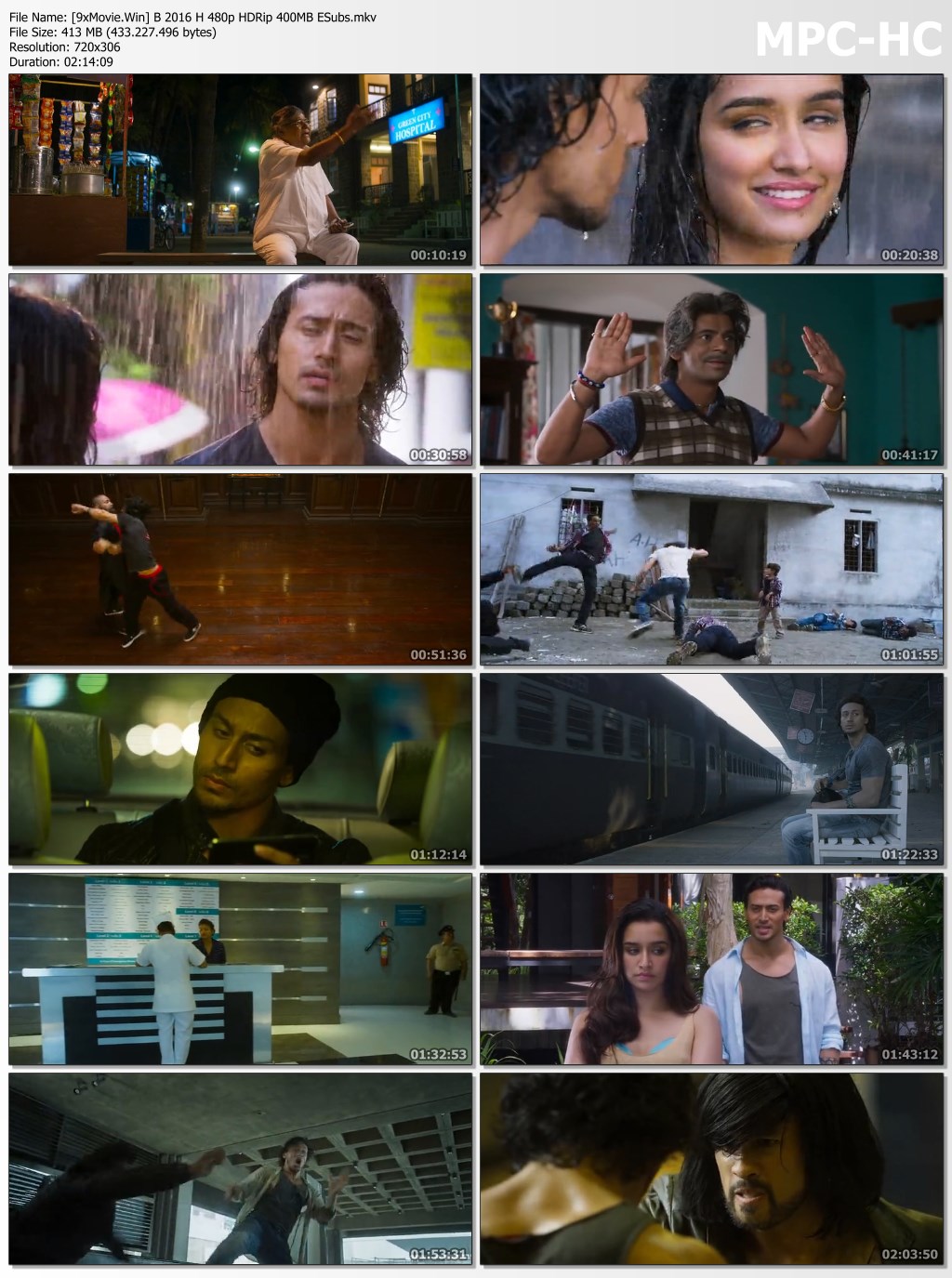 Baaghi 2016 Hindi 480p BluRay x264 400MB ESubs