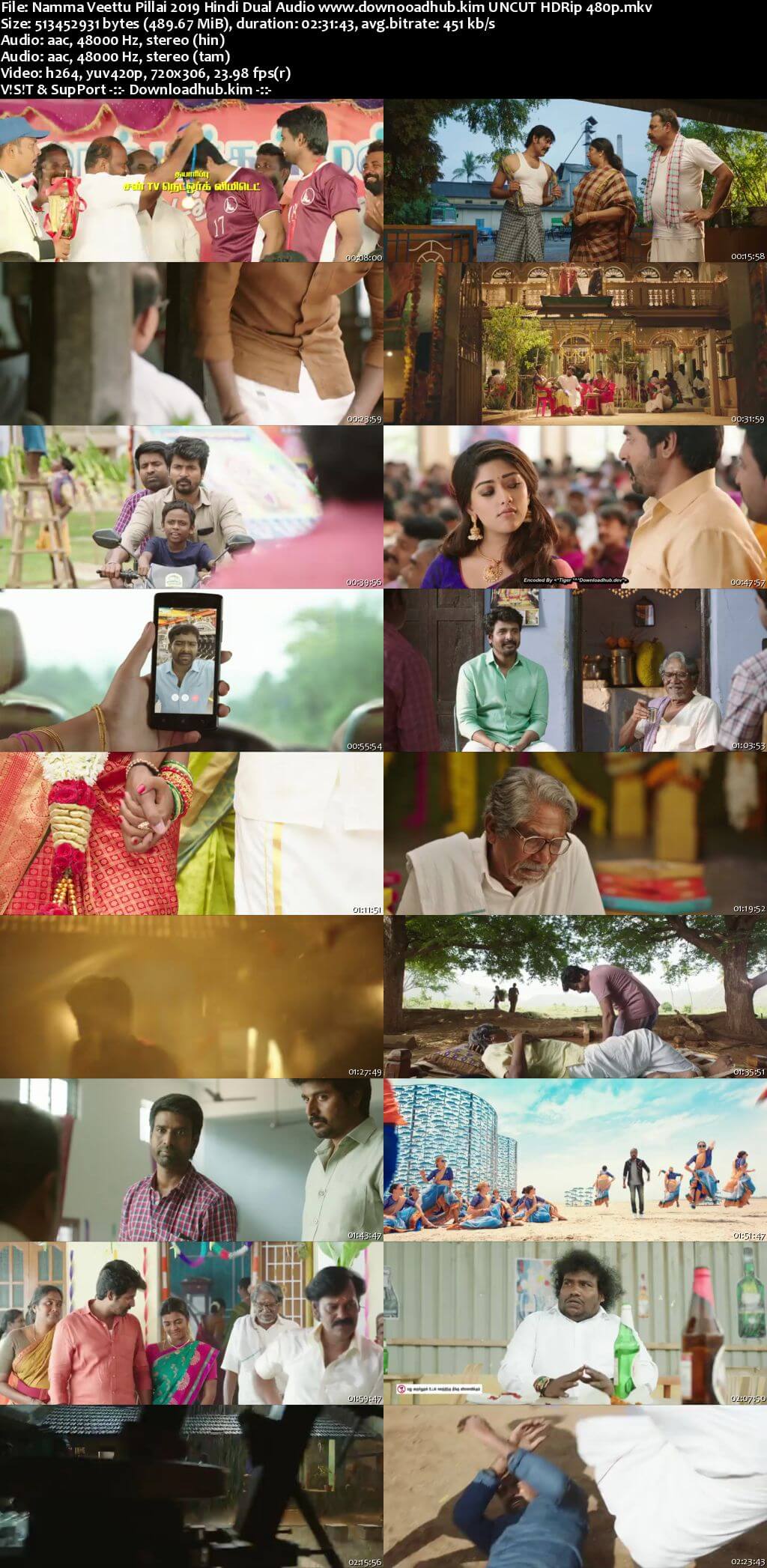 Namma Veettu Pillai 2019 Hindi Dual Audio 450MB UNCUT HDRip 480p