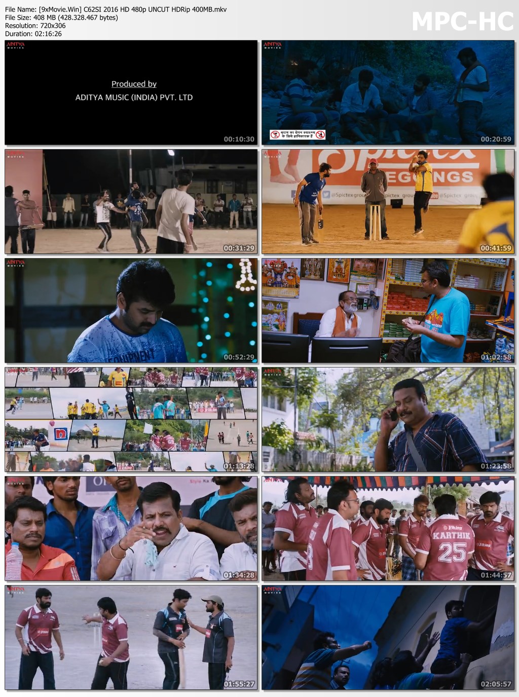 Chennai 600028 II Second Innings 2016 Hindi Dubbed 480p UNCUT HDRip x264 400MB