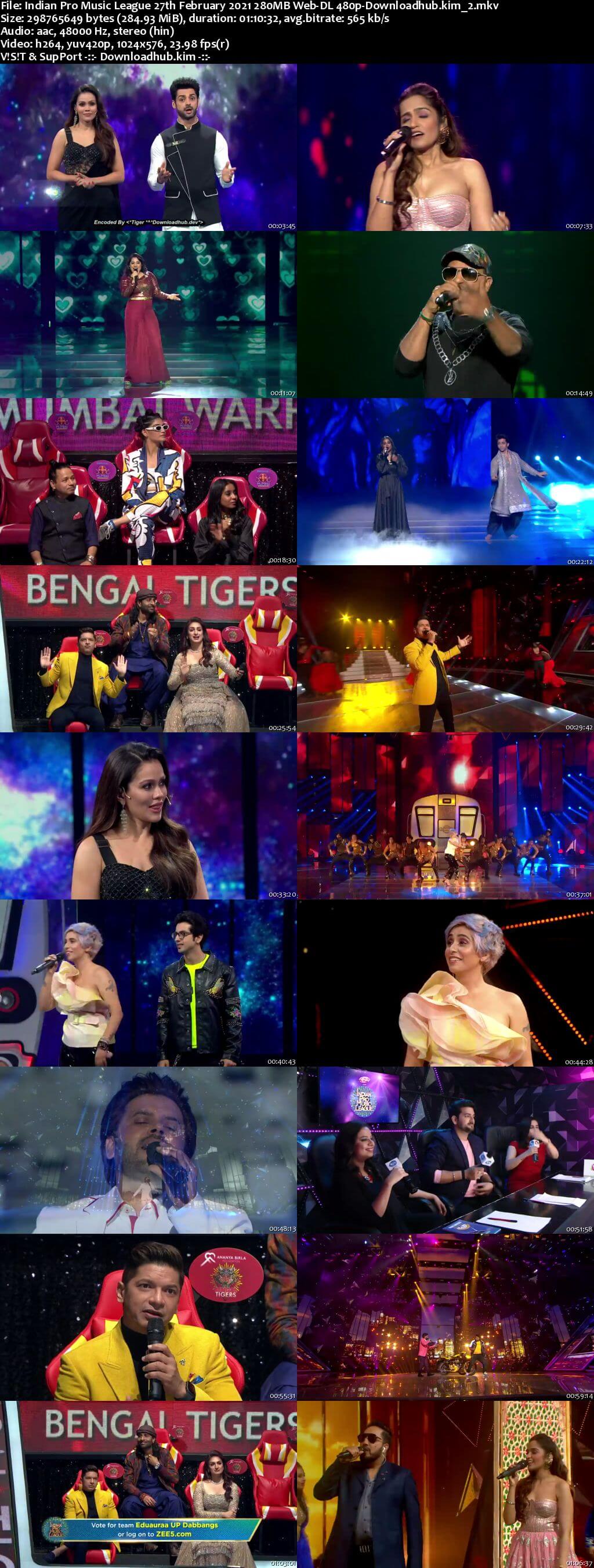 Indian Pro Music League 27th February 2021 280MB Web-DL 480pL