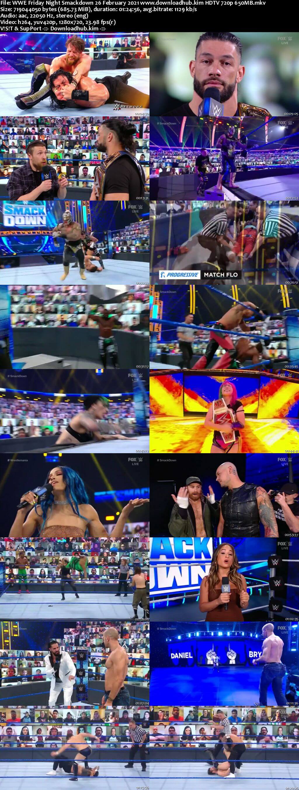 WWE Friday Night Smackdown 26th February 2021 720p 300MB HDTV 480p