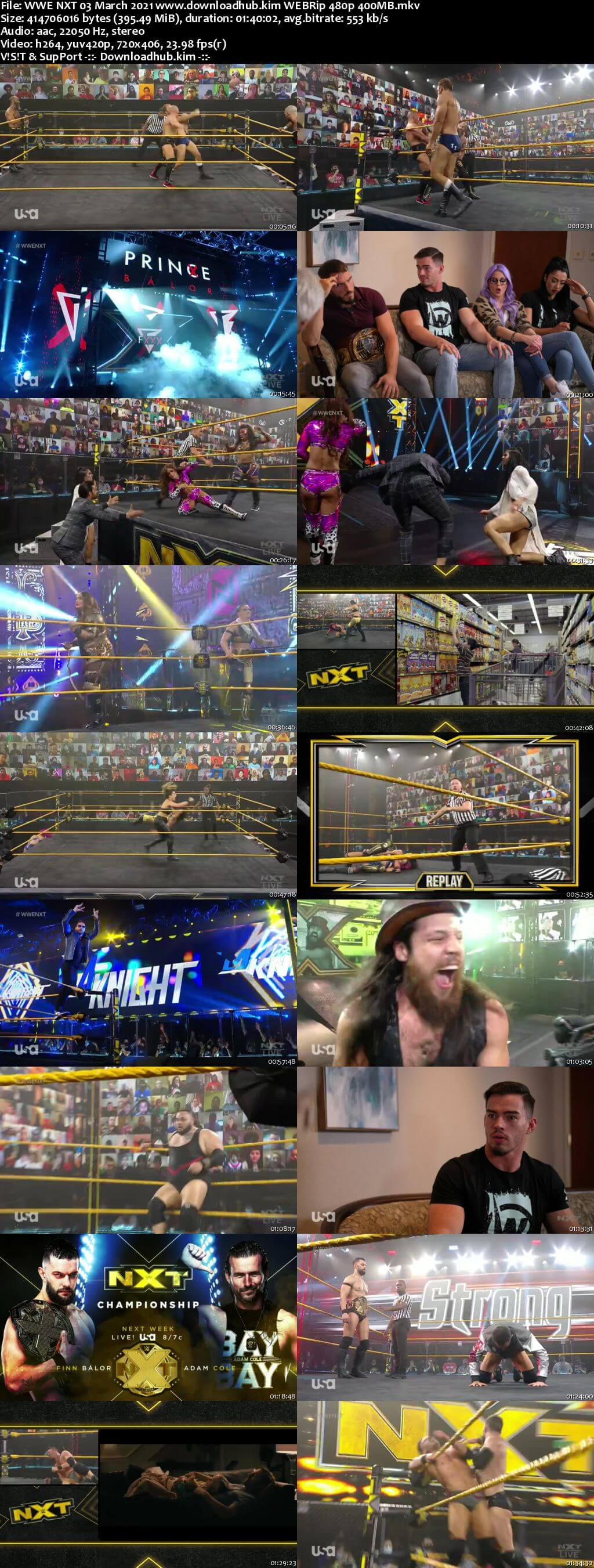 WWE NXT 3rd March 2021 400MB HDTV 480p