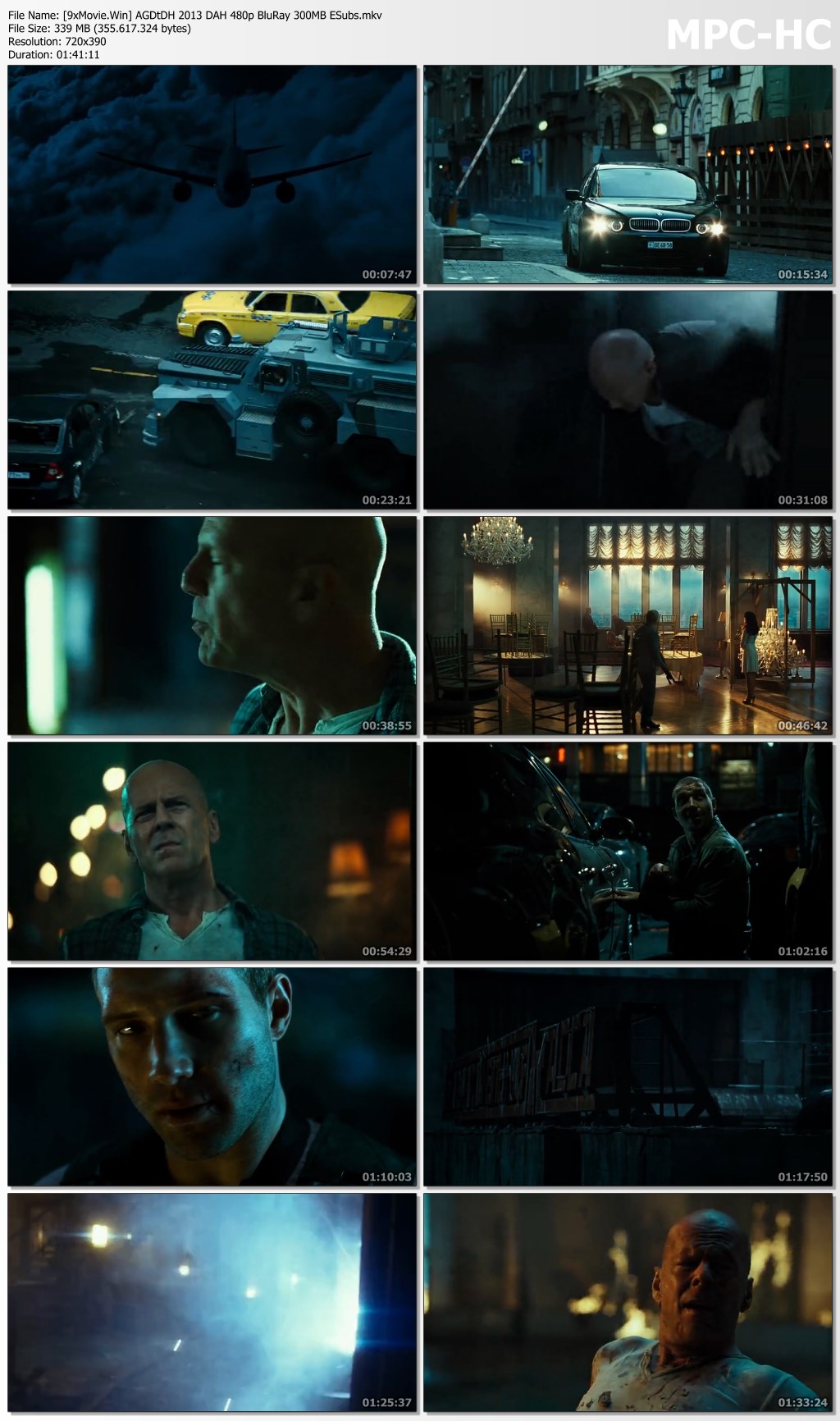 A Good Day to Die Hard 2013 Dual Audio Hindi 480p BluRay x264 300MB ESubs