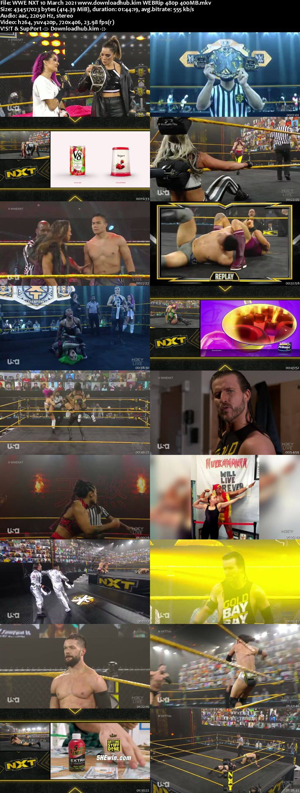 WWE NXT 10th March 2021 400MB HDTV 480p